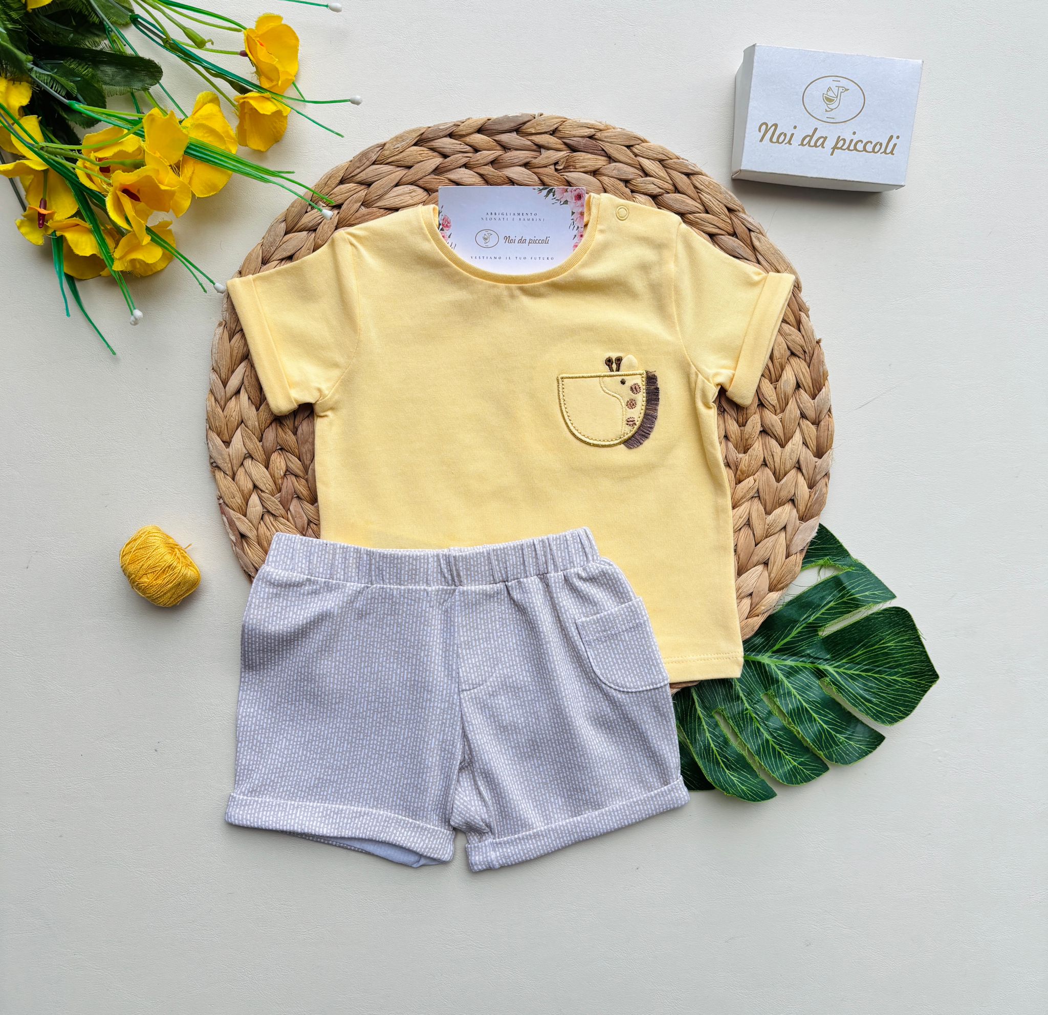 COMPLETO 2 PZ IN COTONE CON DISEGNINO SUNNY - Noi da piccoli