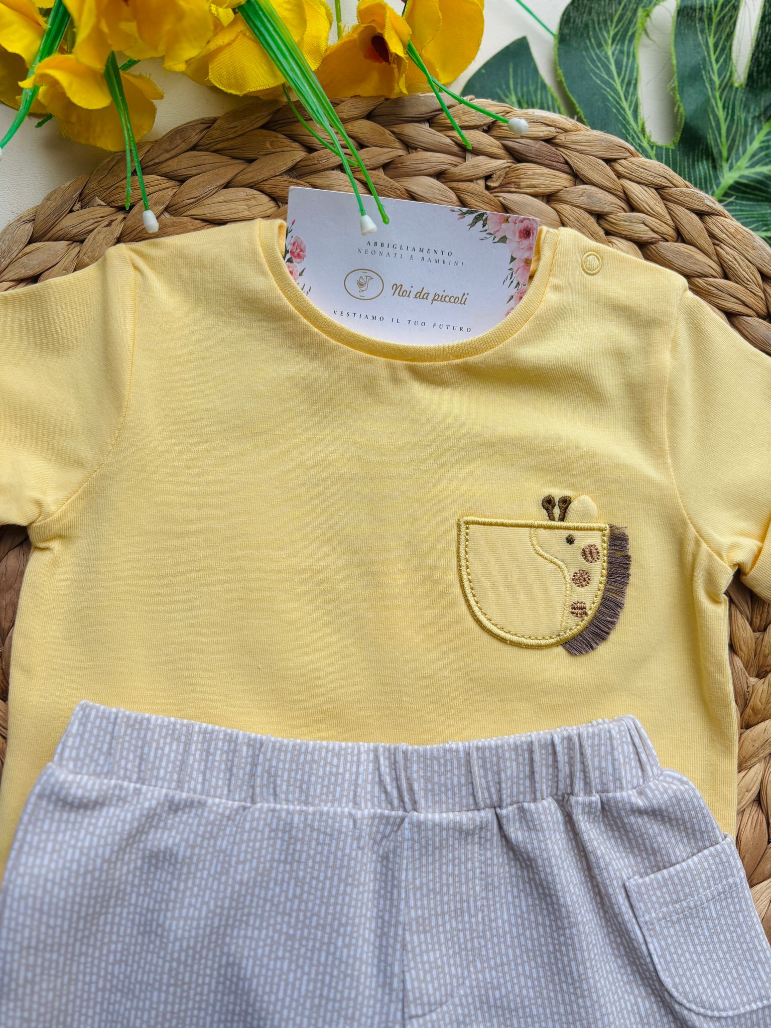 COMPLETO 2 PZ IN COTONE CON DISEGNINO SUNNY - Noi da piccoli