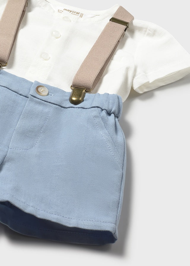 COMPLETO 2 PZ IN COTONE E LINO REGATA - Noi da piccoli