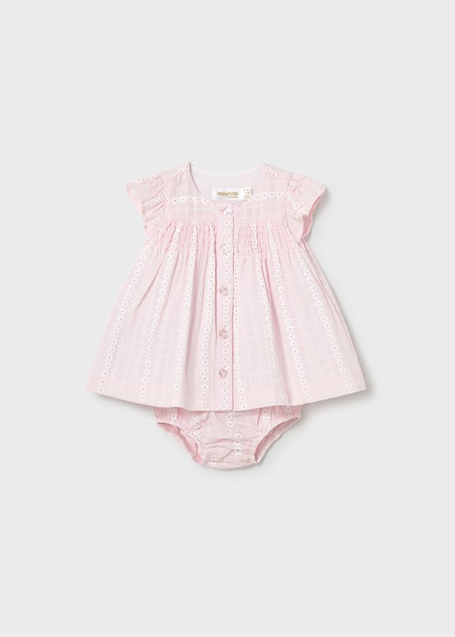 COMPLETO 2 PZ IN COTONE FIORELLINI ROSA BABY - Noi da piccoli