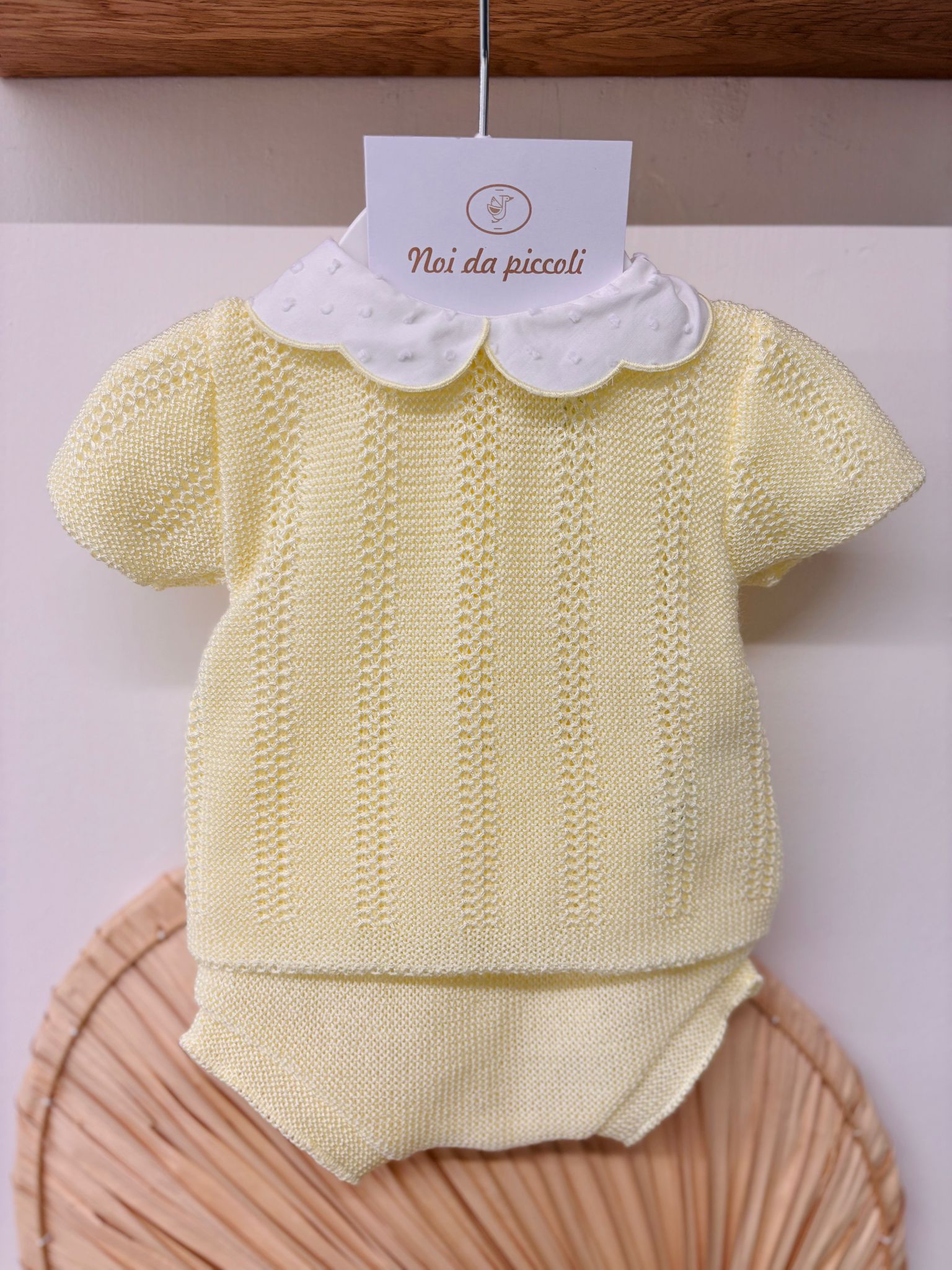 COMPLETO 2 PZ IN FILO GIALLO - Noi da piccoli