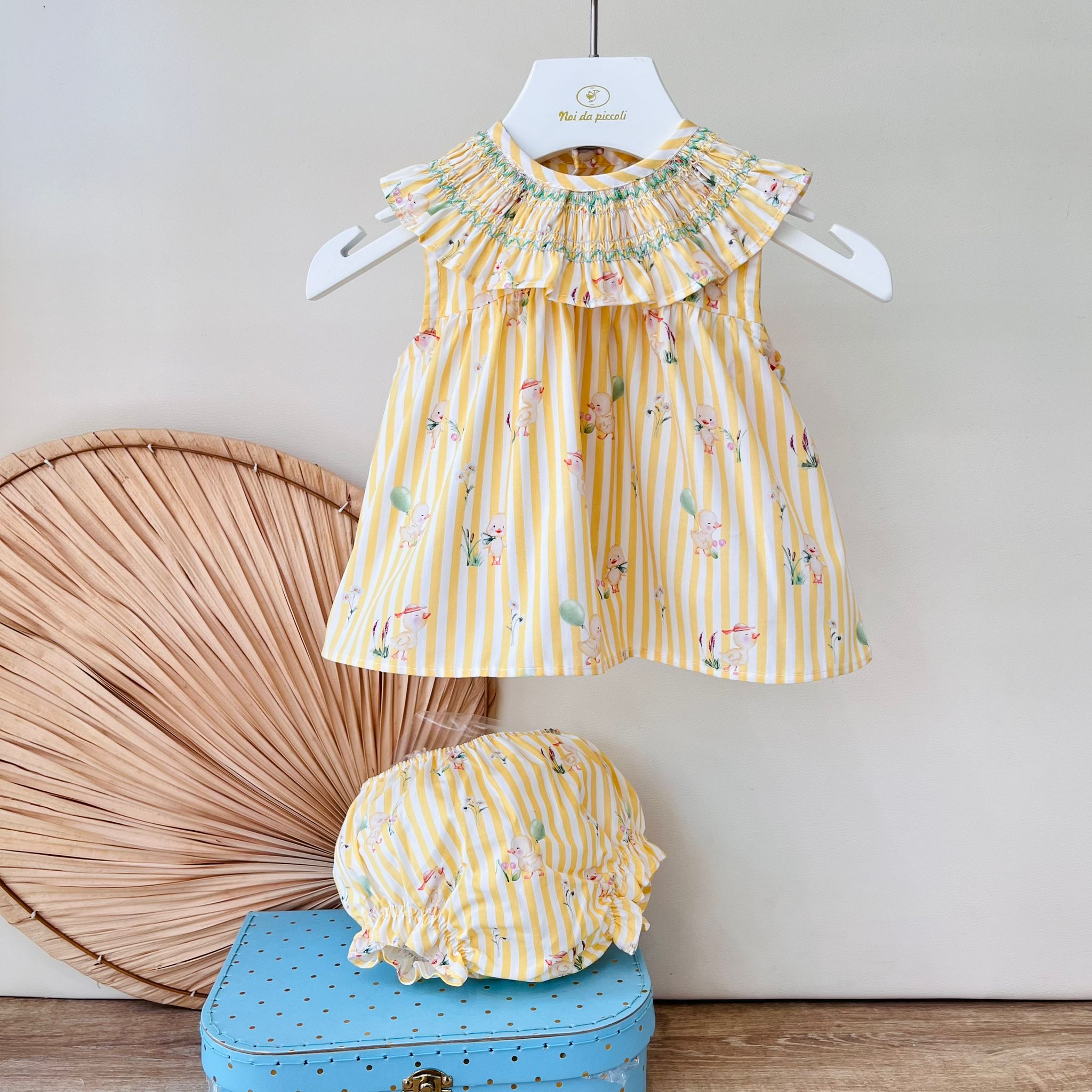 COMPLETO 2 PZ LUCCA 100 % COTONE GIALLO - Noi da piccoli