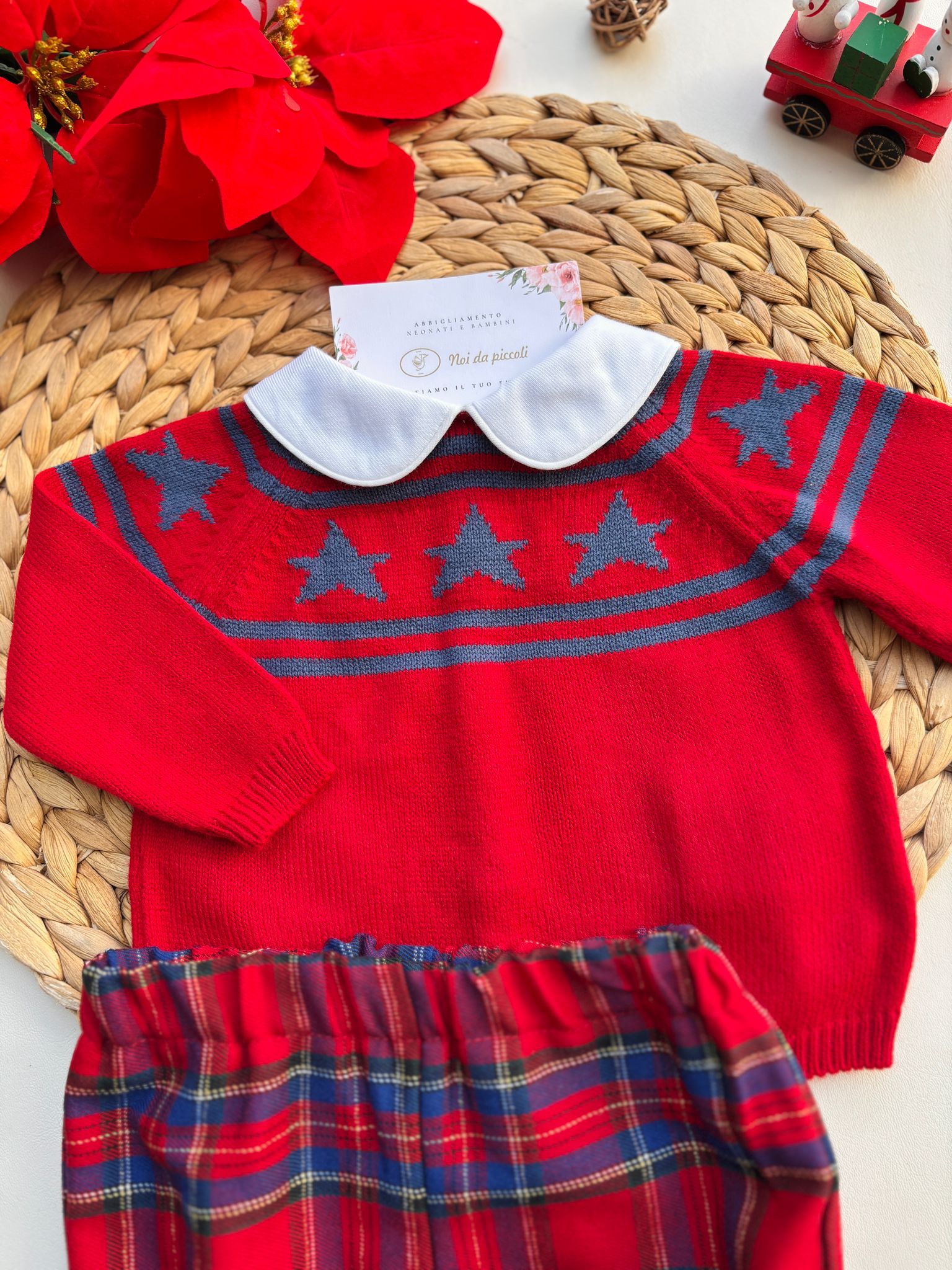COMPLETO 2 PZ TARTAN rojo - Noi da piccoli