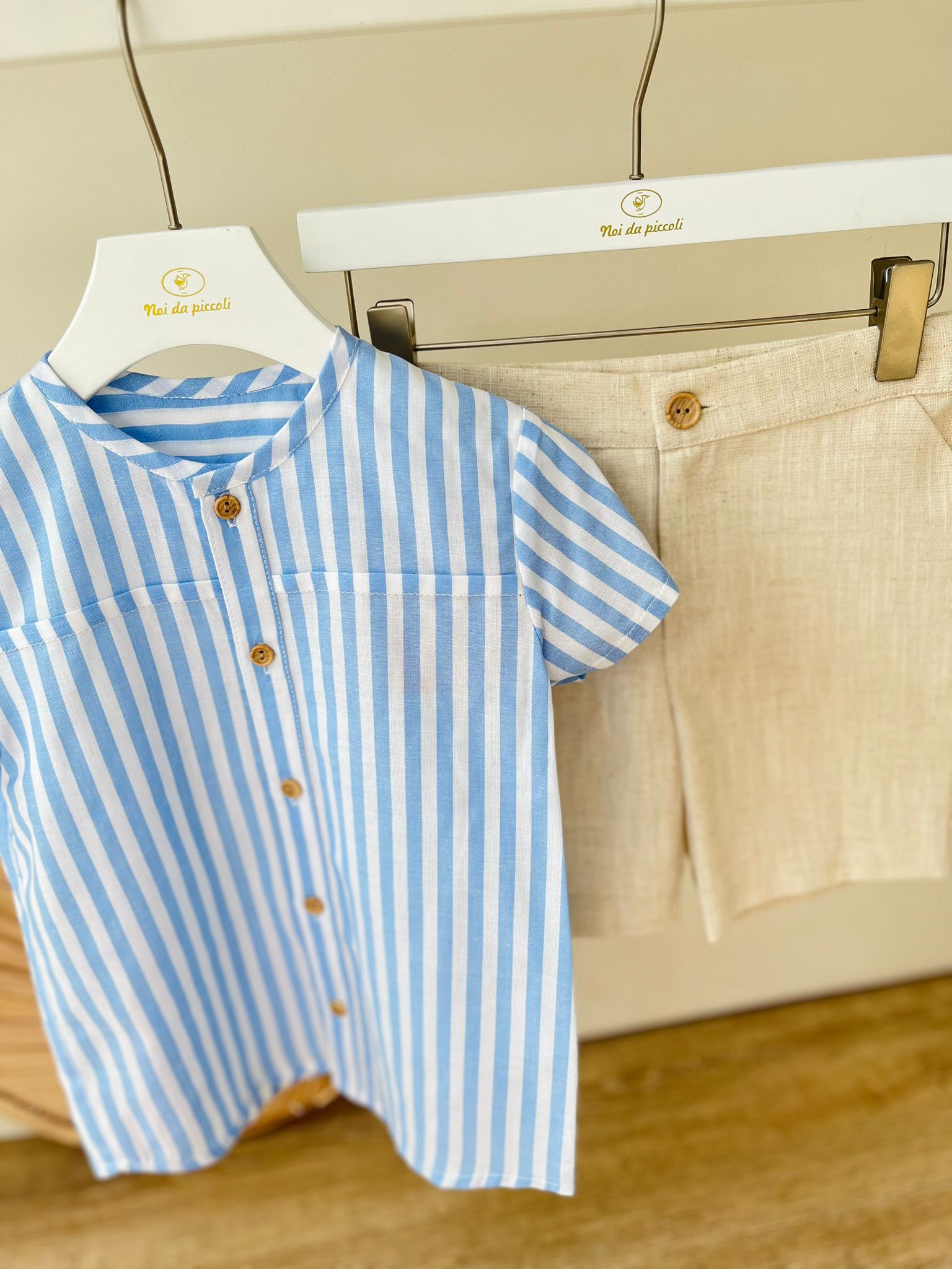 COMPLETO 2 PZ VERONA 100 % COTONE CIELO - Noi da piccoli