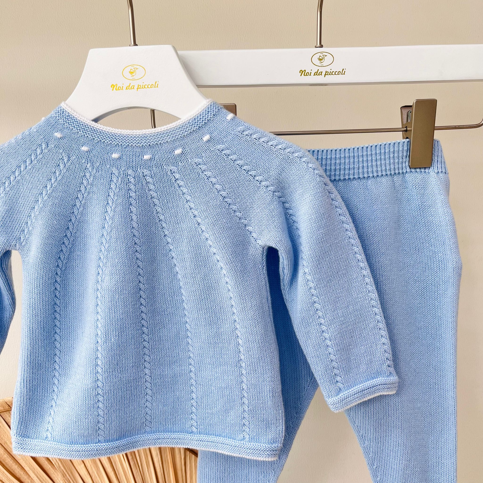 COMPLETO 2PZ 100% FILO DI COTONE NUBE - Noi da piccoli