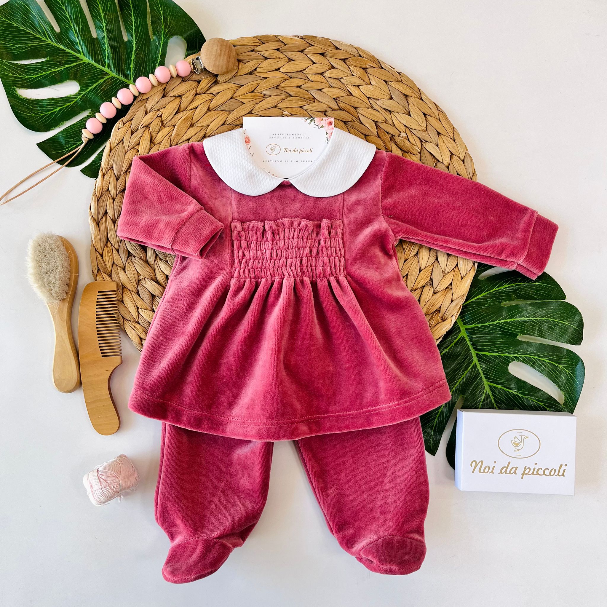 COMPLETO 2PZ ARRICCIATURA CINIGLIA CIPOLLA - Noi da piccoli