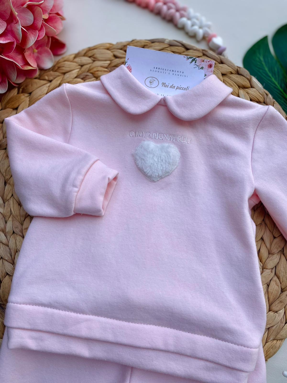 COMPLETO 2PZ caldo cotone ROSA - Noi da piccoli