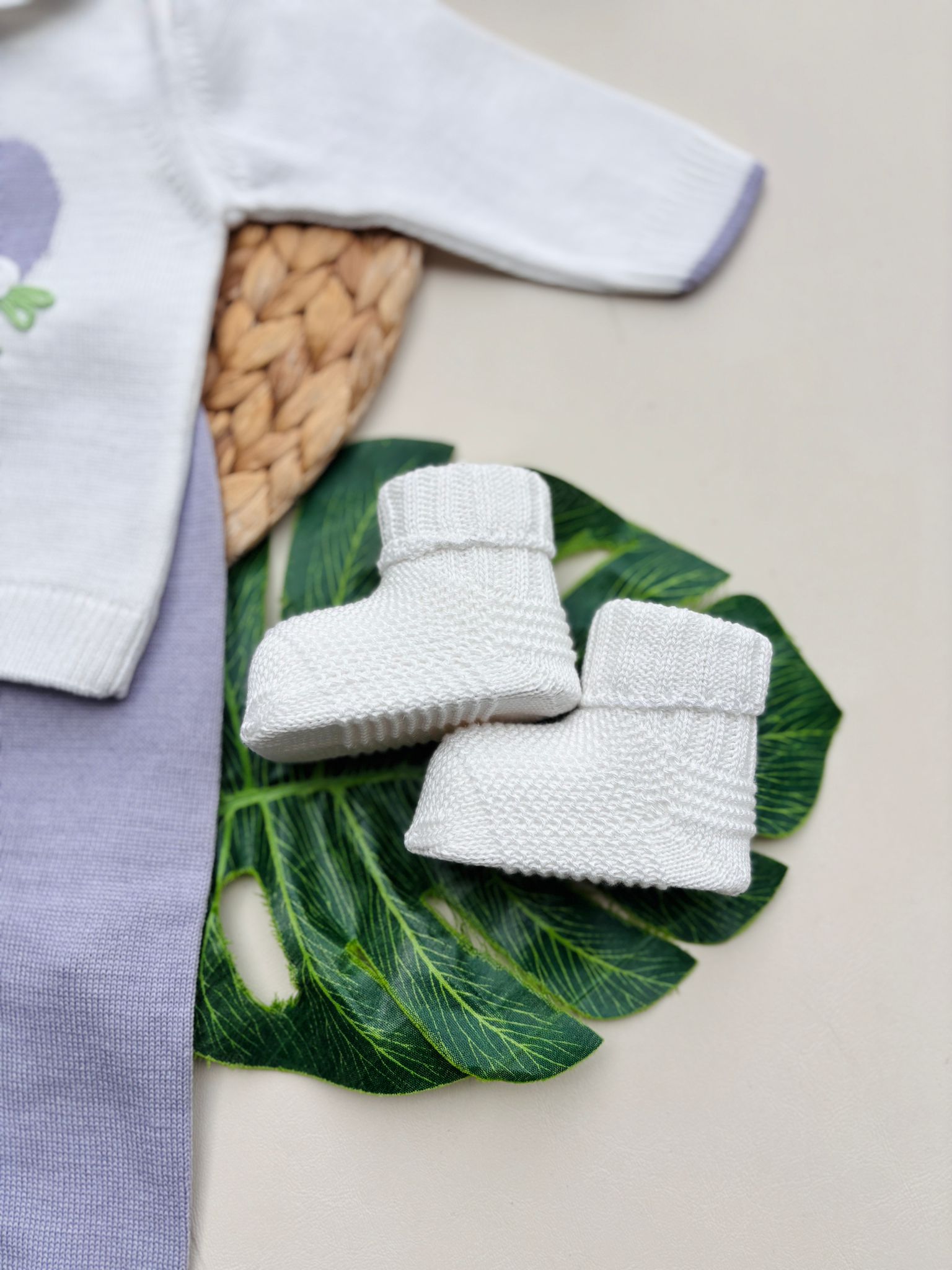 COMPLETO 2PZ CON PARURE IN FILO LILLA - Noi da piccoli