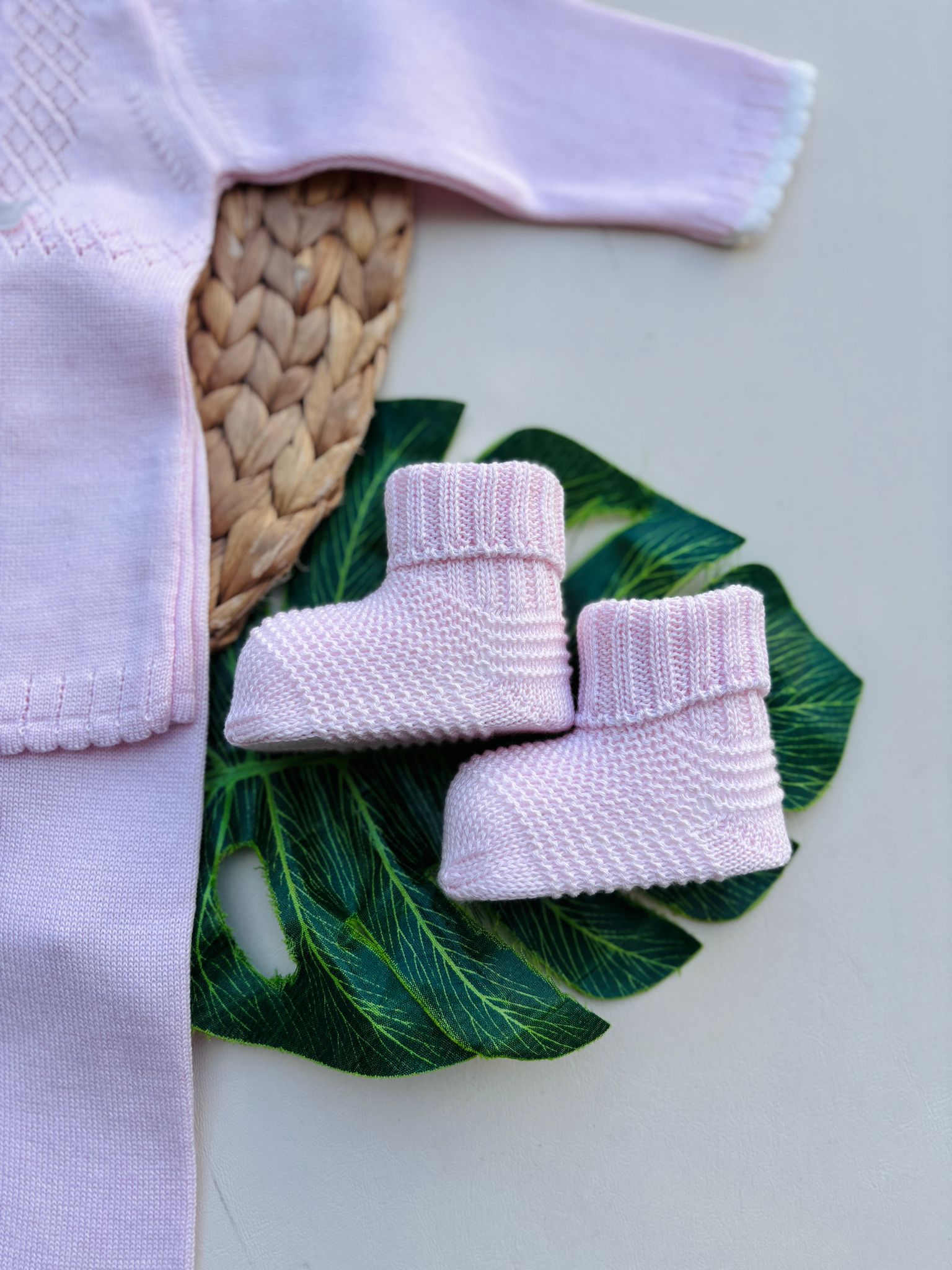 COMPLETO 2PZ CON PARURE IN FILO ROSA - Noi da piccoli