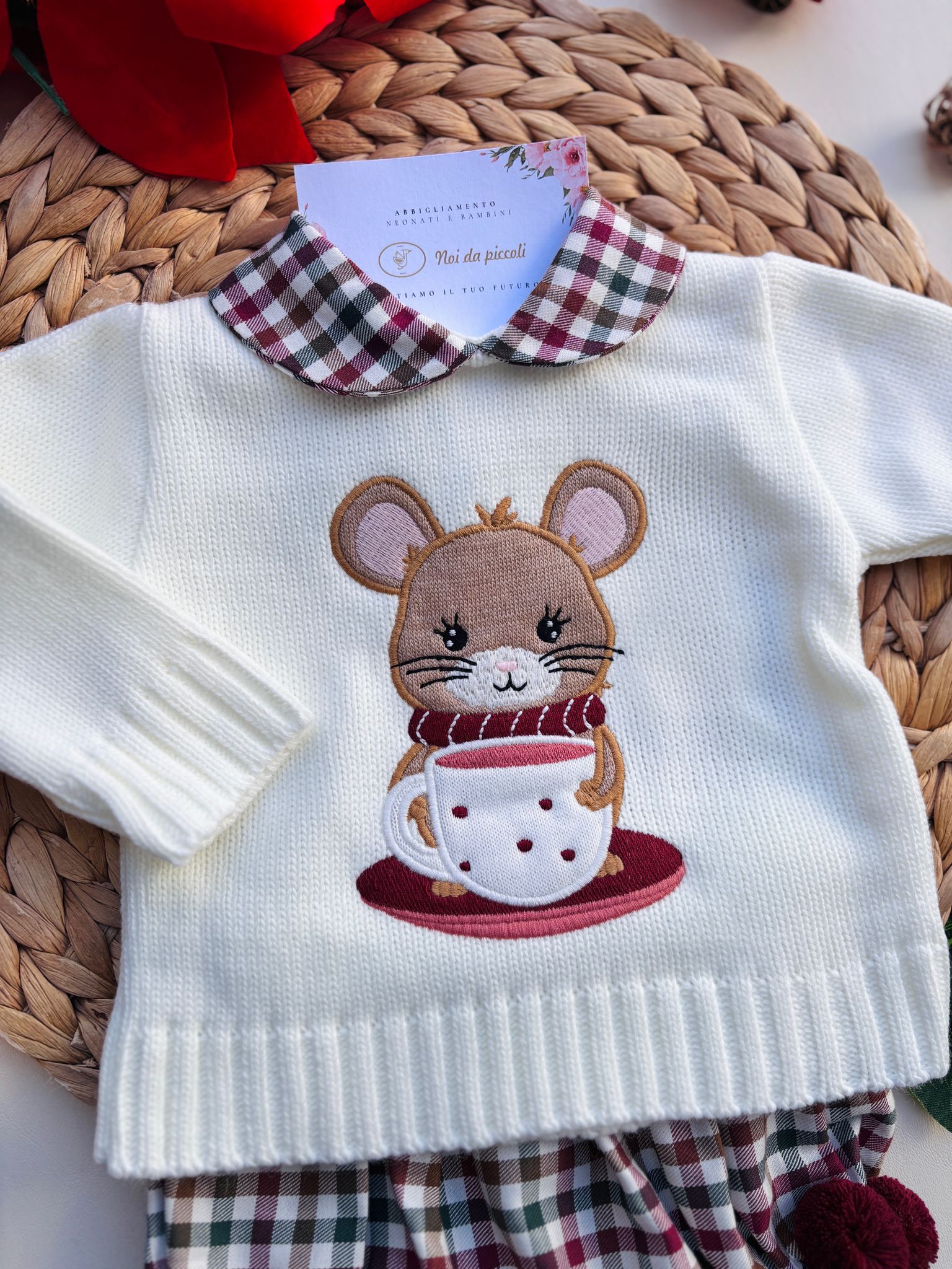 COMPLETO 2PZ DOLCE RATON FILATO CALDO PANNA - Noi da piccoli