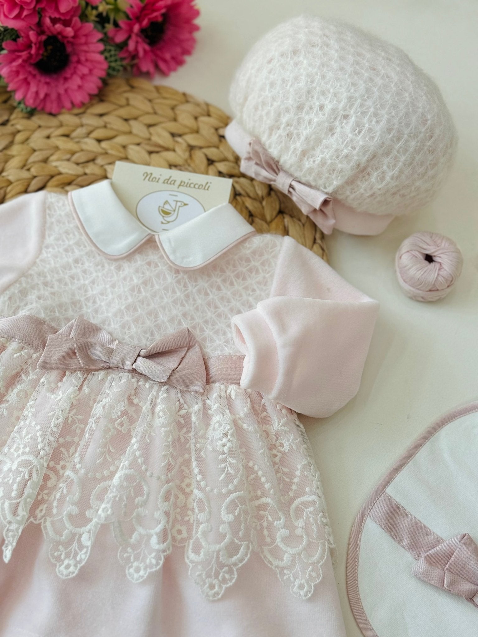 COMPLETO 2PZ IN CINIGLIA ROSA ROMANTICO - Noi da piccoli