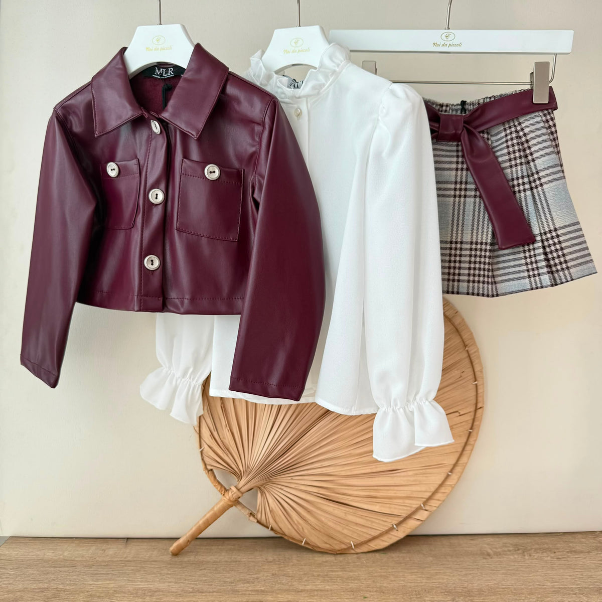 COMPLETO 3 Pezzi Glamour BORDEAUX - Noi da piccoli