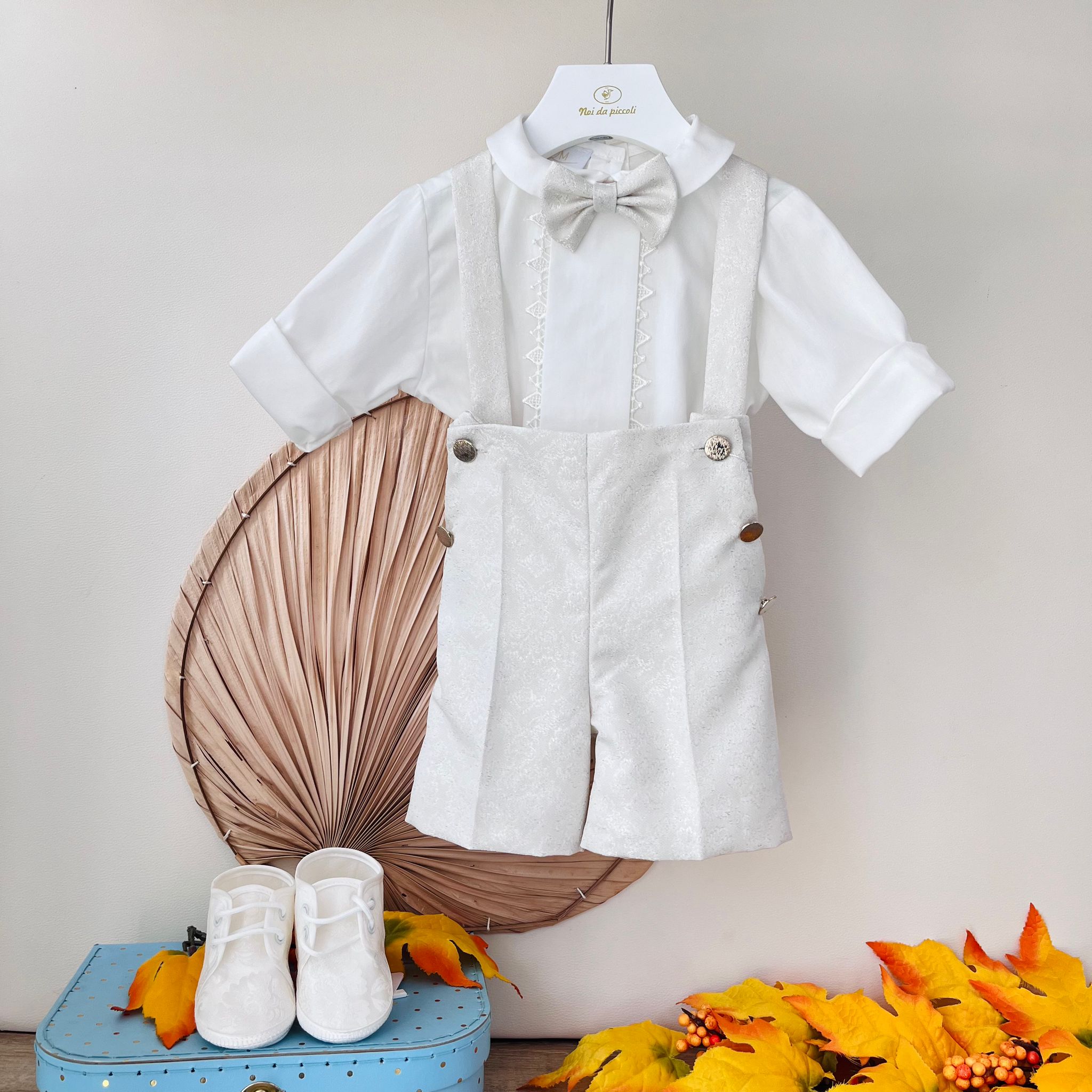 COMPLETO 3 PZ CERIMONIALE BEIGE - Noi da piccoli