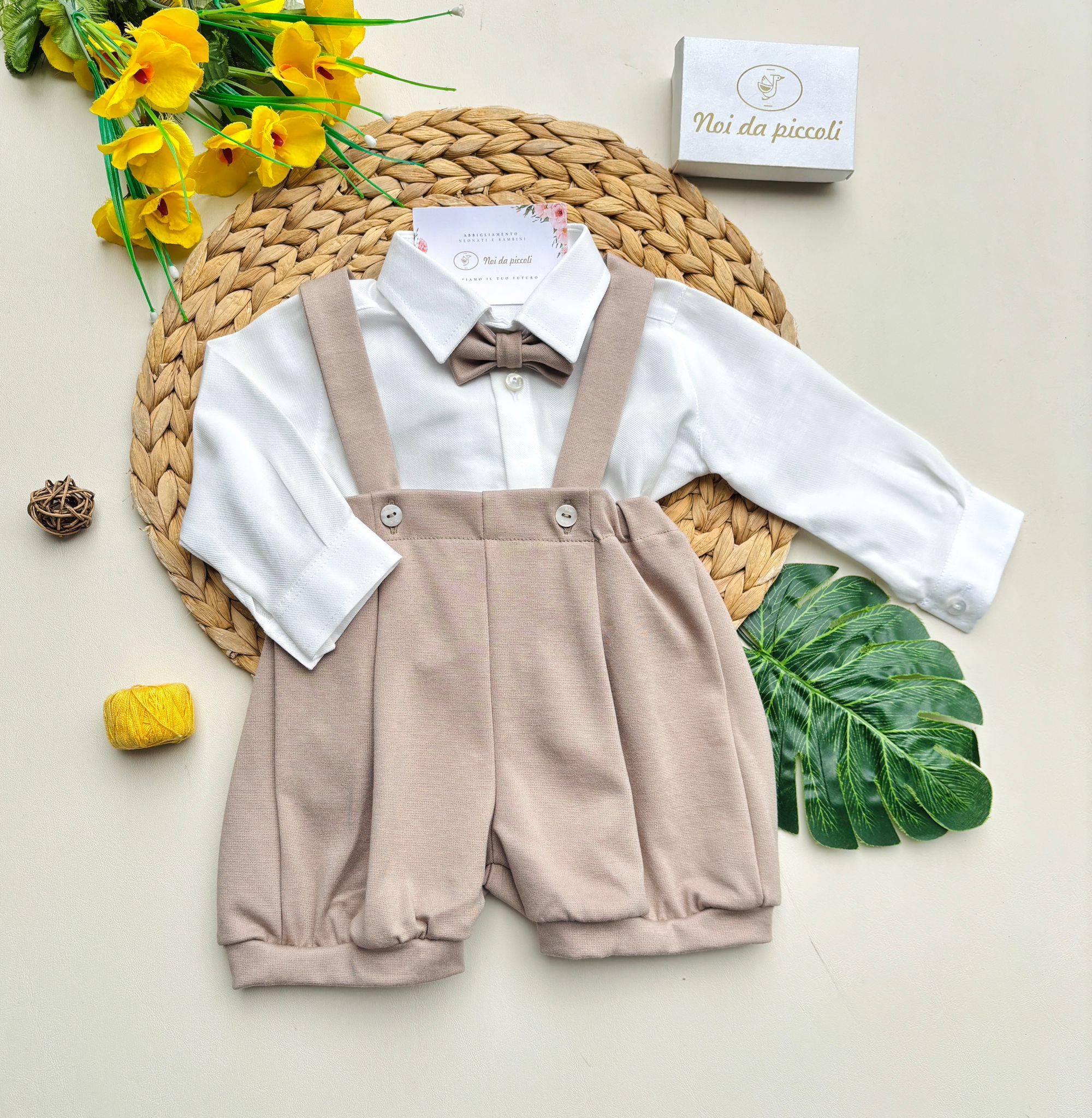 COMPLETO 3 PZ CERIMONIALE BISCOTTO - Noi da piccoli