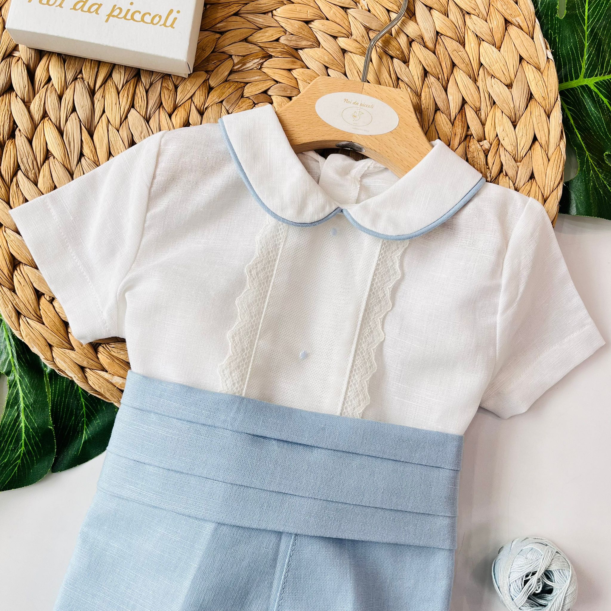 COMPLETO 3 PZ CERIMONIALE CIELO - Noi da piccoli