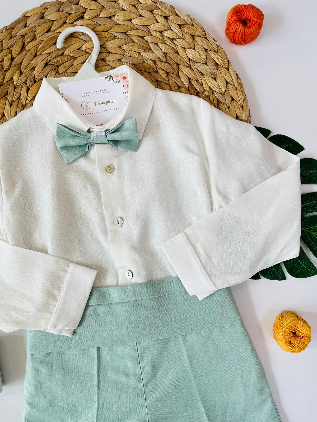 COMPLETO 3 PZ CERIMONIALE VERDE - Noi da piccoli