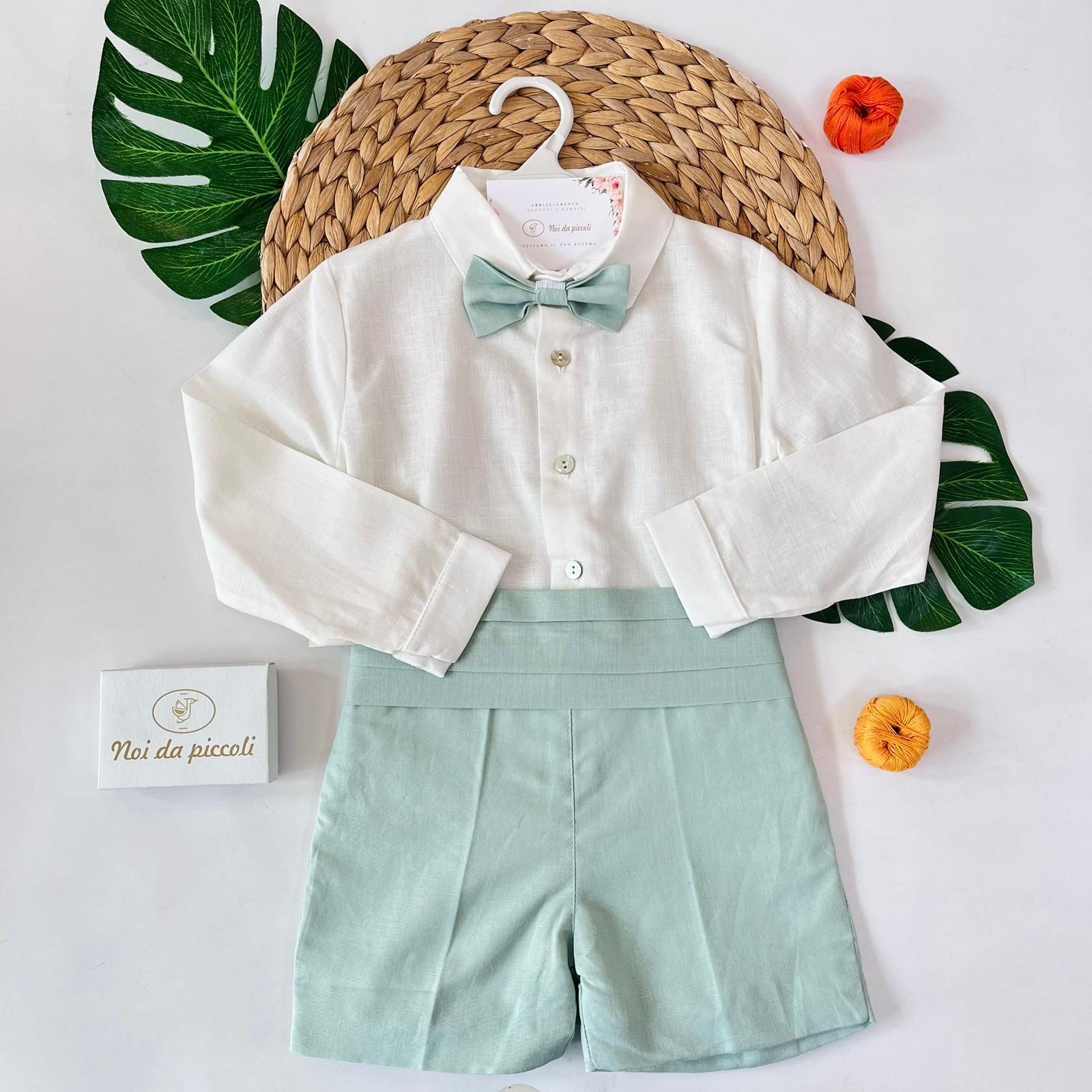 COMPLETO 3 PZ CERIMONIALE VERDE - Noi da piccoli