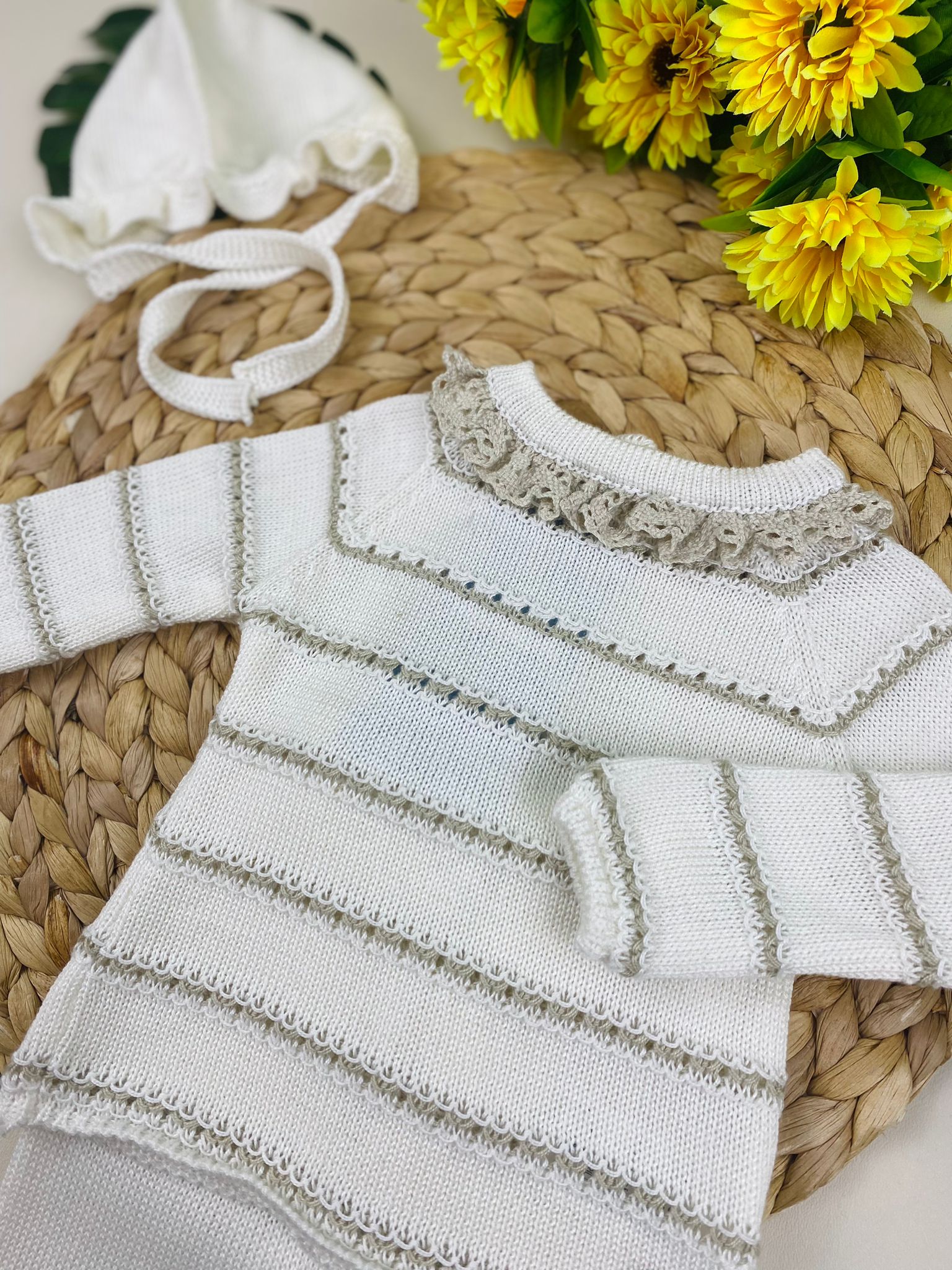 completo 3 pz Cotone Bianco - Noi da piccoli