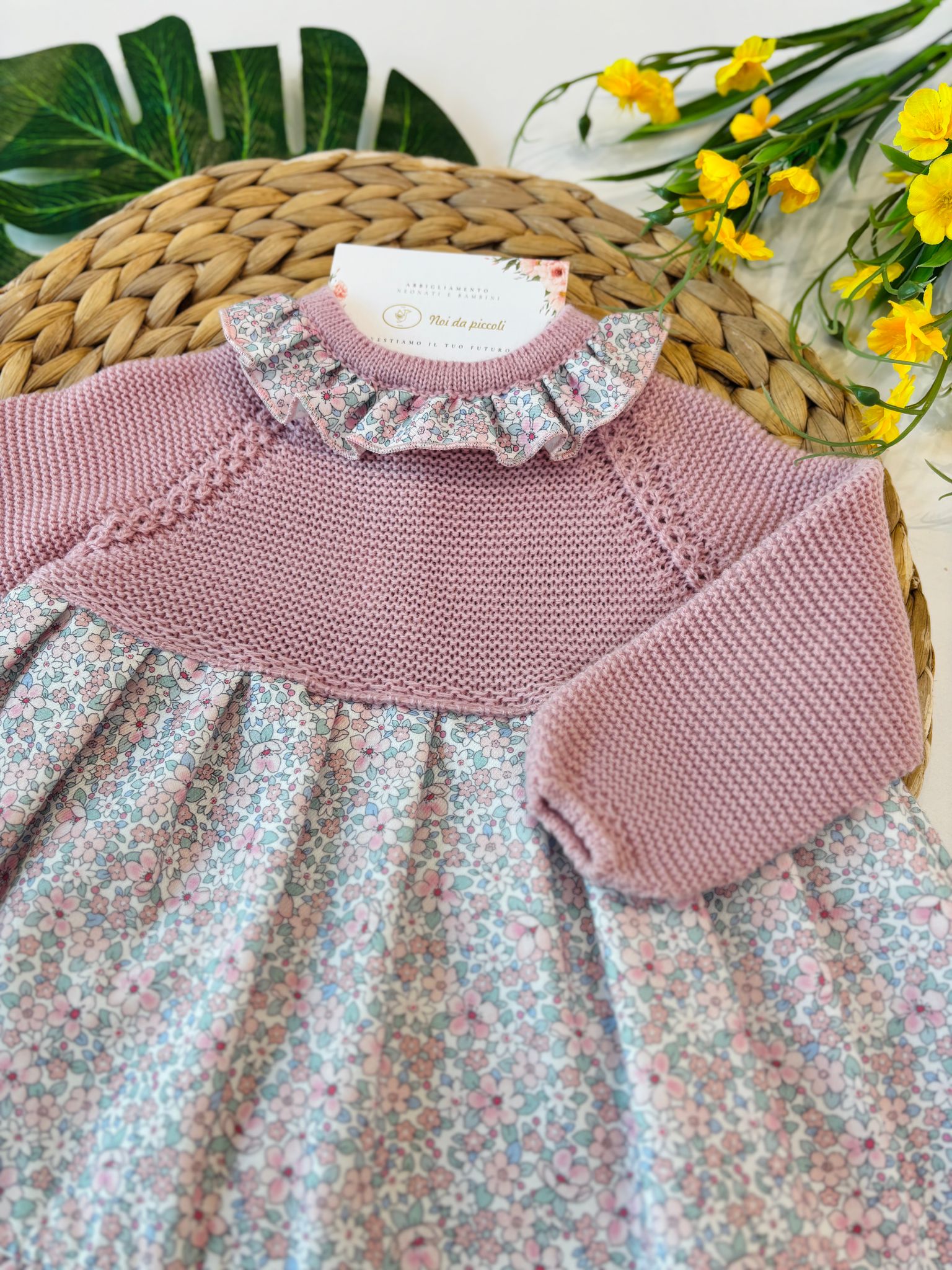 completo 3 pz FILATO CALDO ROSA - Noi da piccoli