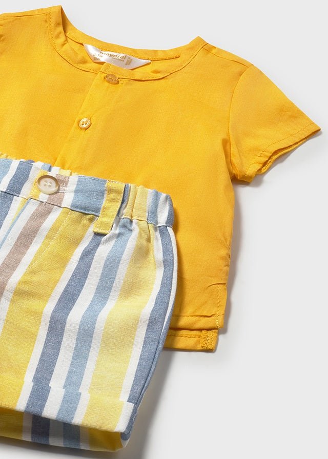 COMPLETO 3 PZ IN COTONE A RIGHE SAVANA - Noi da piccoli