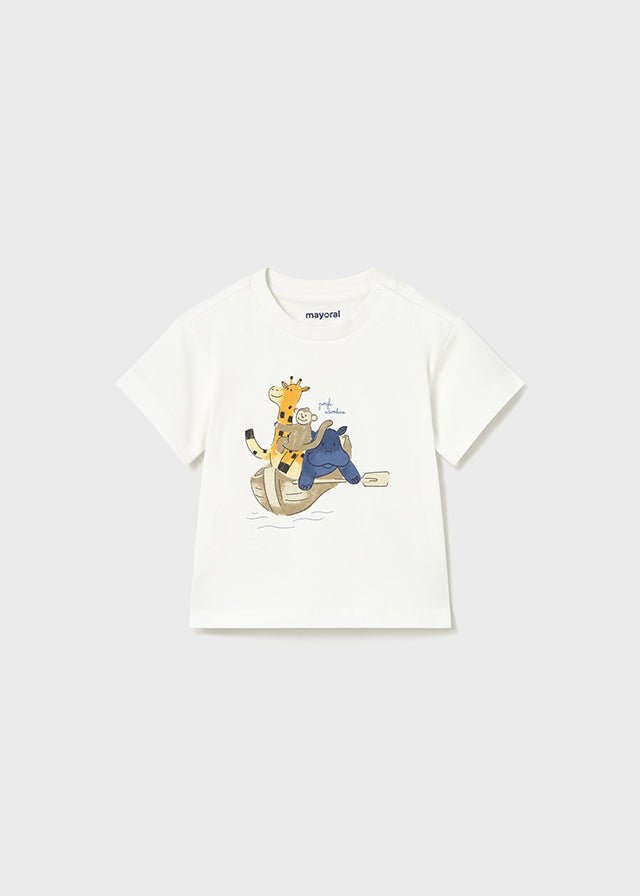 COMPLETO 3 PZ IN COTONE CON ANIMALI SAFARI PEACH - Noi da piccoli