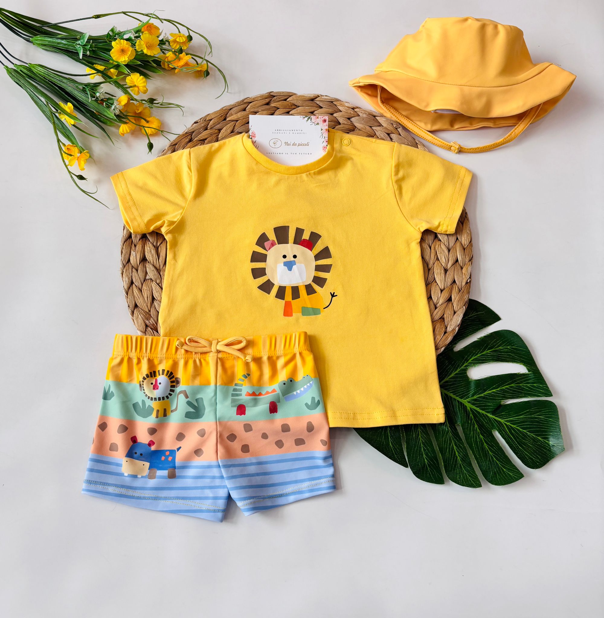 COMPLETO 3 PZ LEONCINO GIALLO - Noi da piccoli