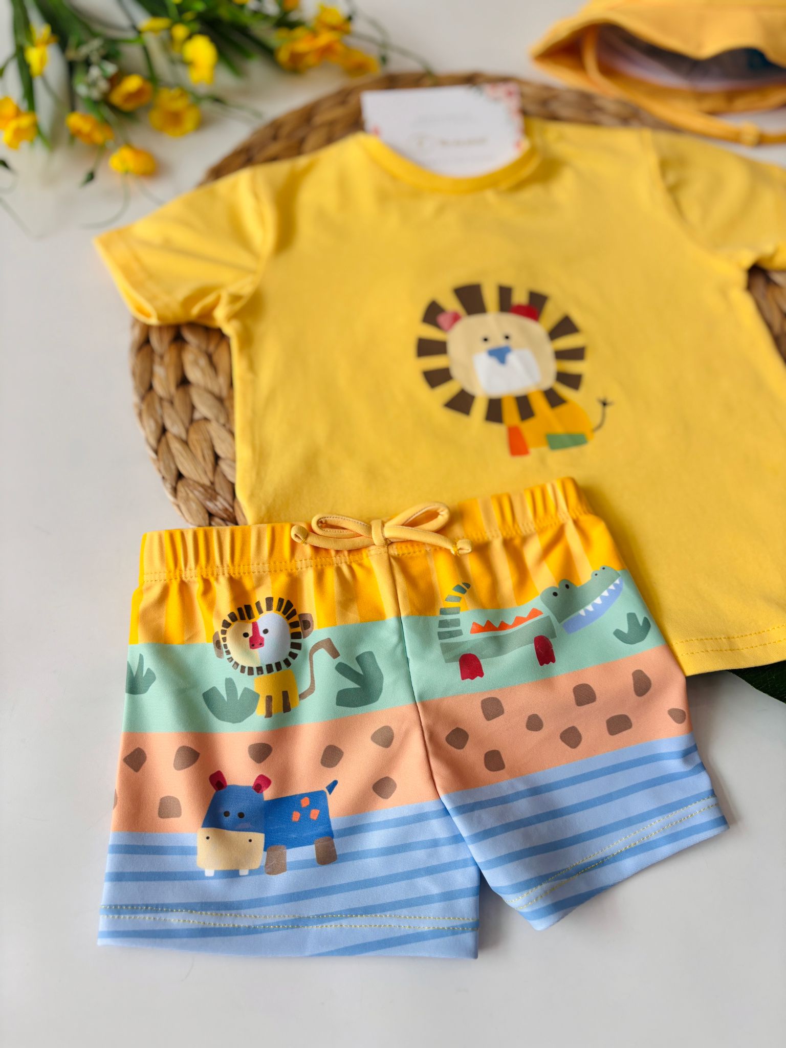 COMPLETO 3 PZ LEONCINO GIALLO - Noi da piccoli