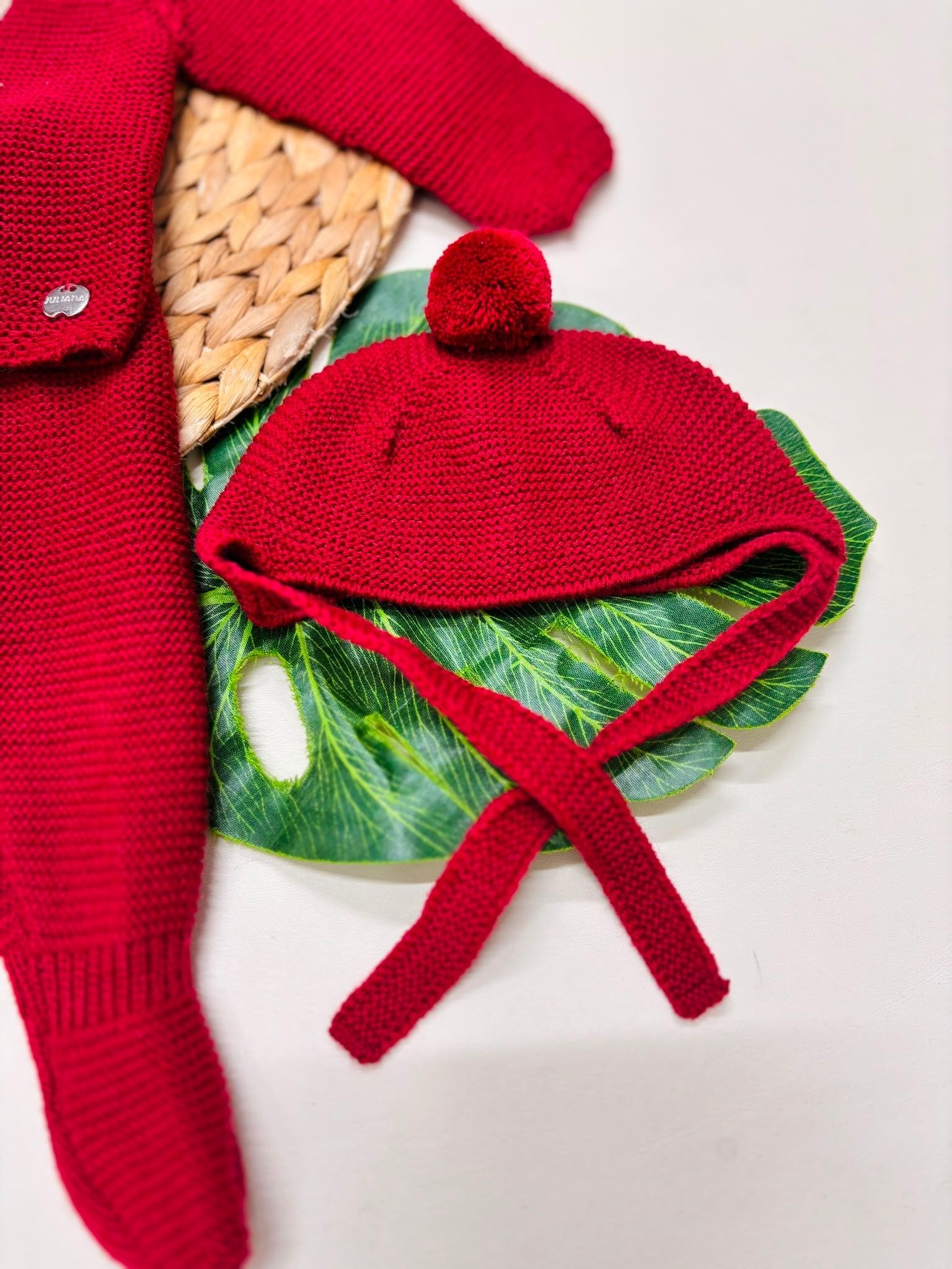 completo 3 pz MISTO LANA BORDEAUX - Noi da piccoli