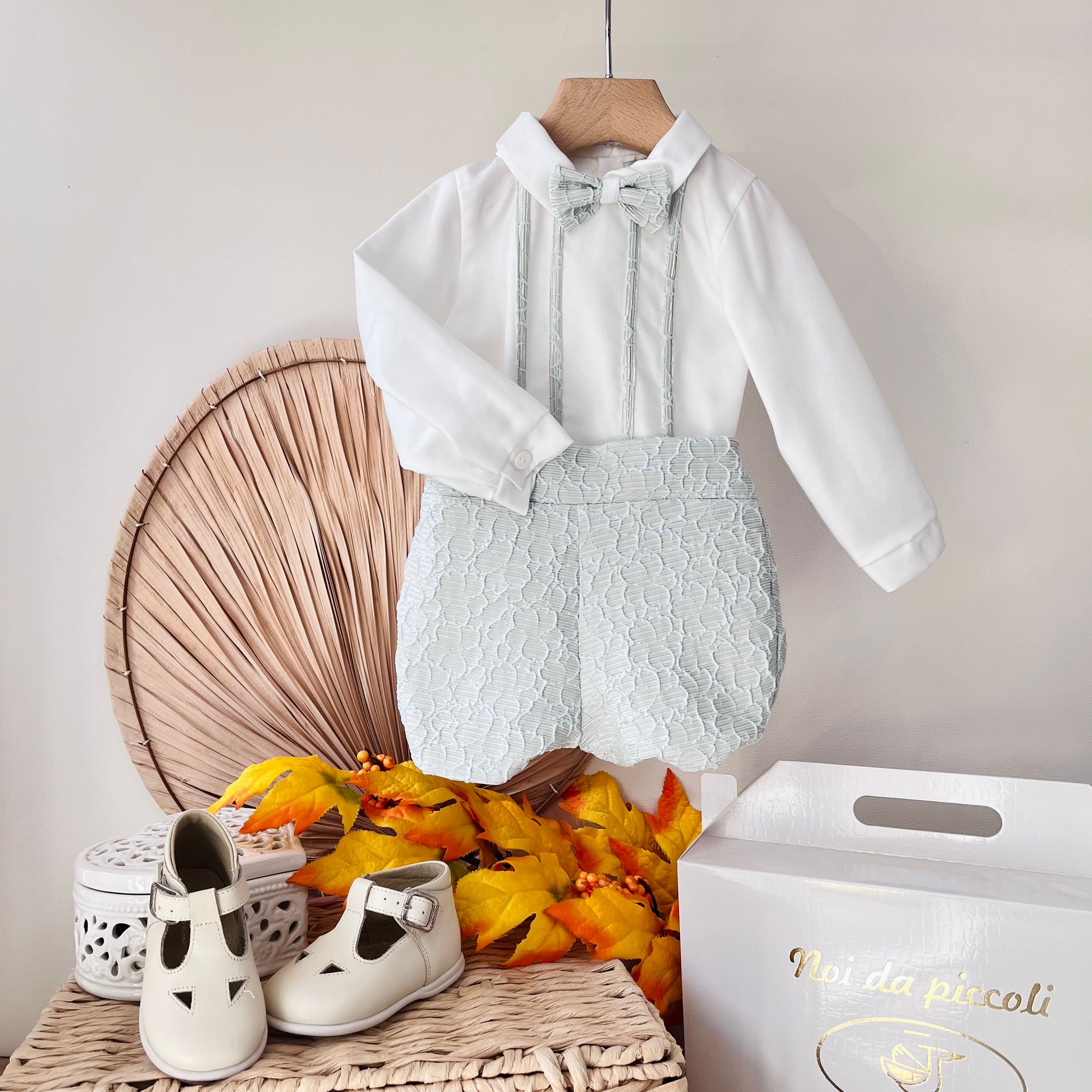 COMPLETO 3PZ ARTURO VERDE DORATO - Noi da piccoli