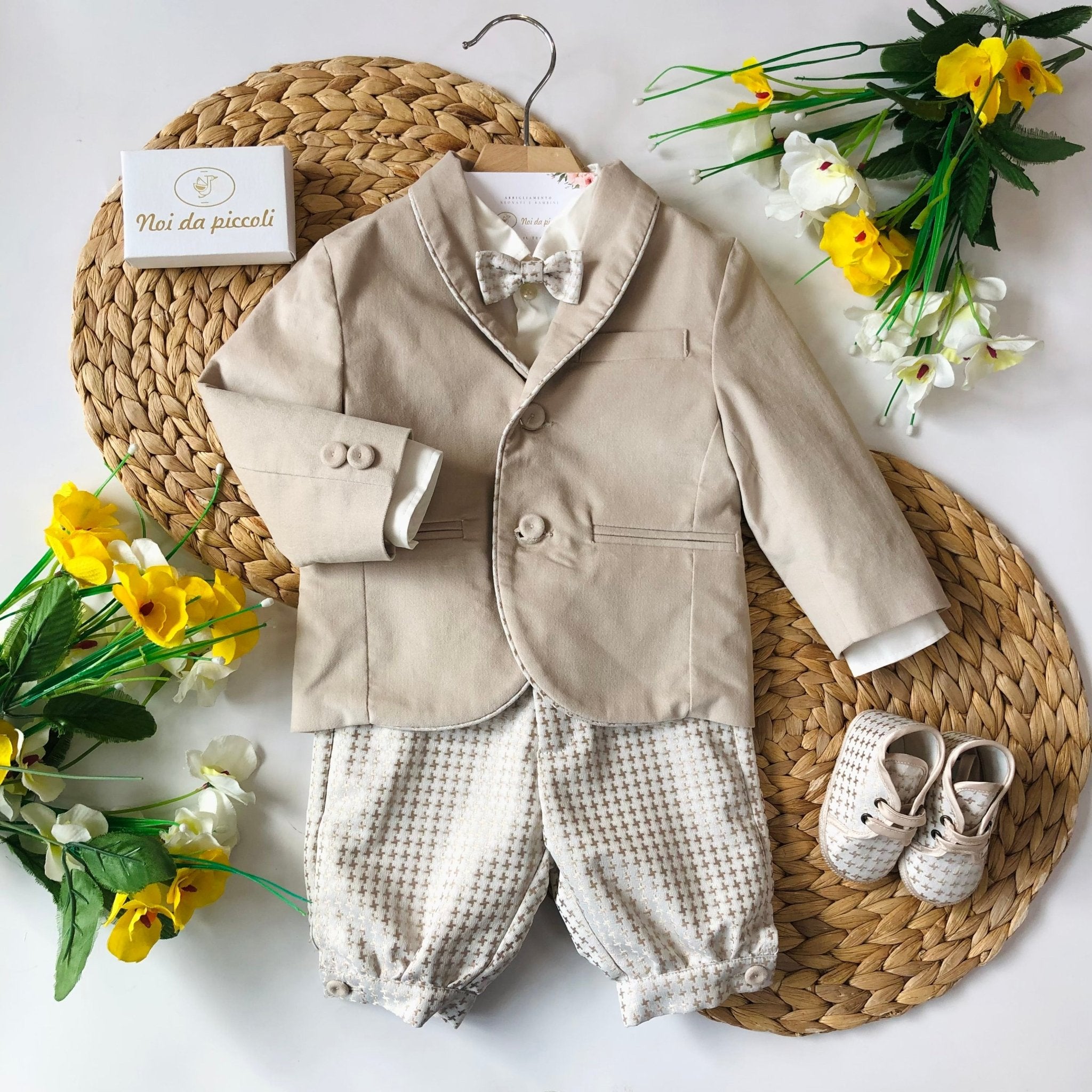 COMPLETO 3PZ BEIGE VICKY CON GIACCA BEIGE - Noi da piccoli