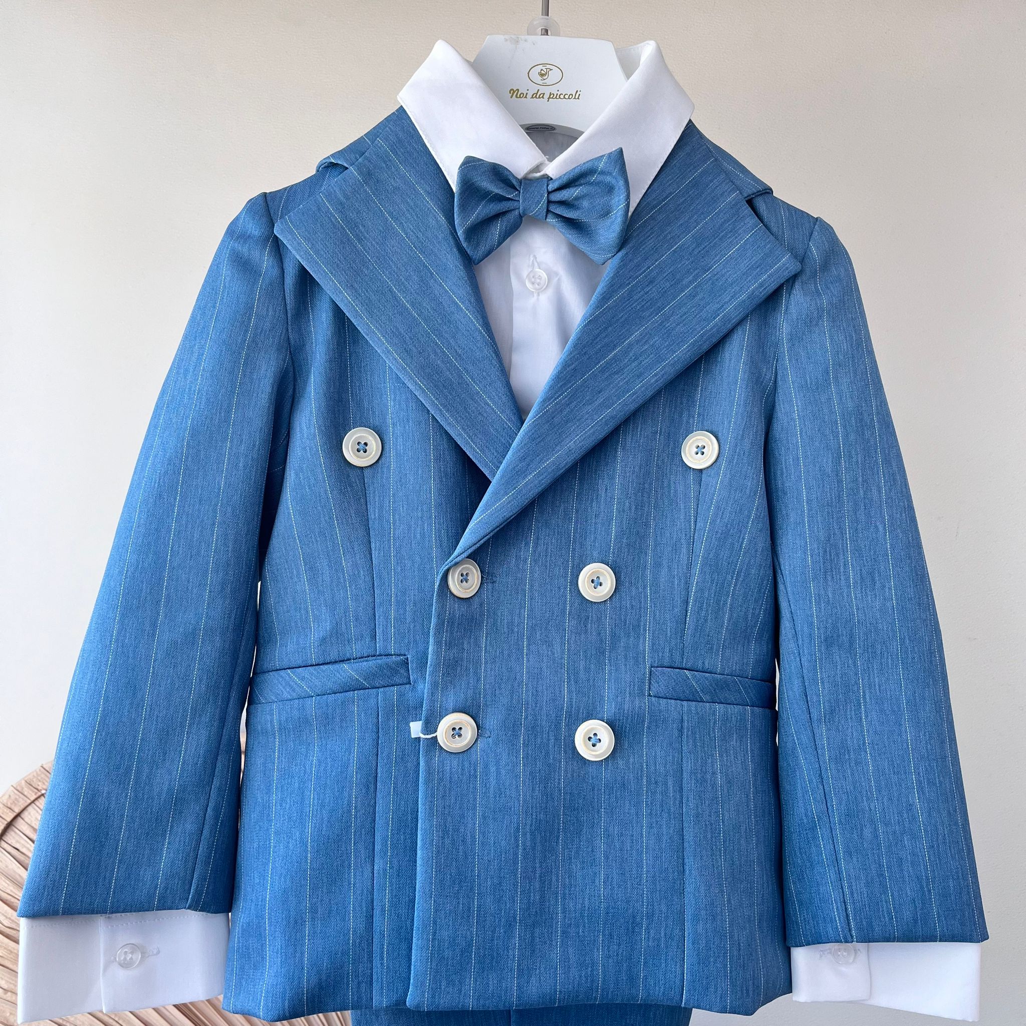 COMPLETO 4 PZ CERIMONIALE A DOPPIO PETTO AVION - Noi da piccoli