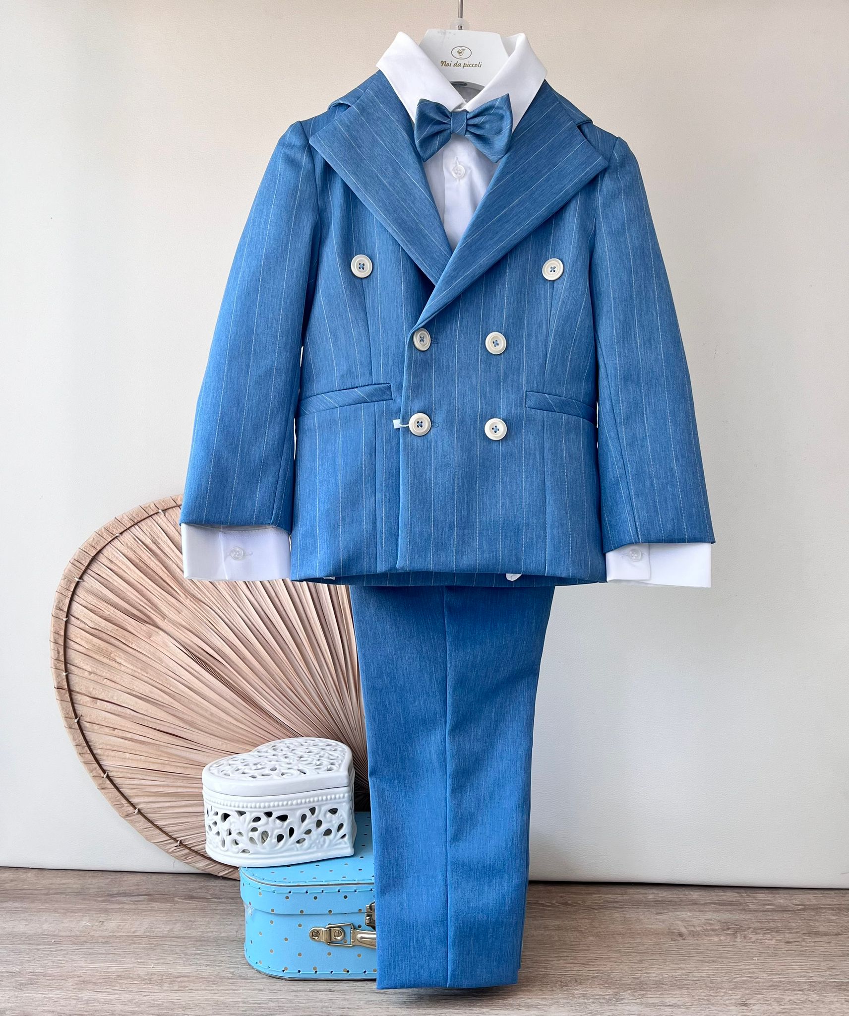 COMPLETO 4 PZ CERIMONIALE A DOPPIO PETTO AVION - Noi da piccoli