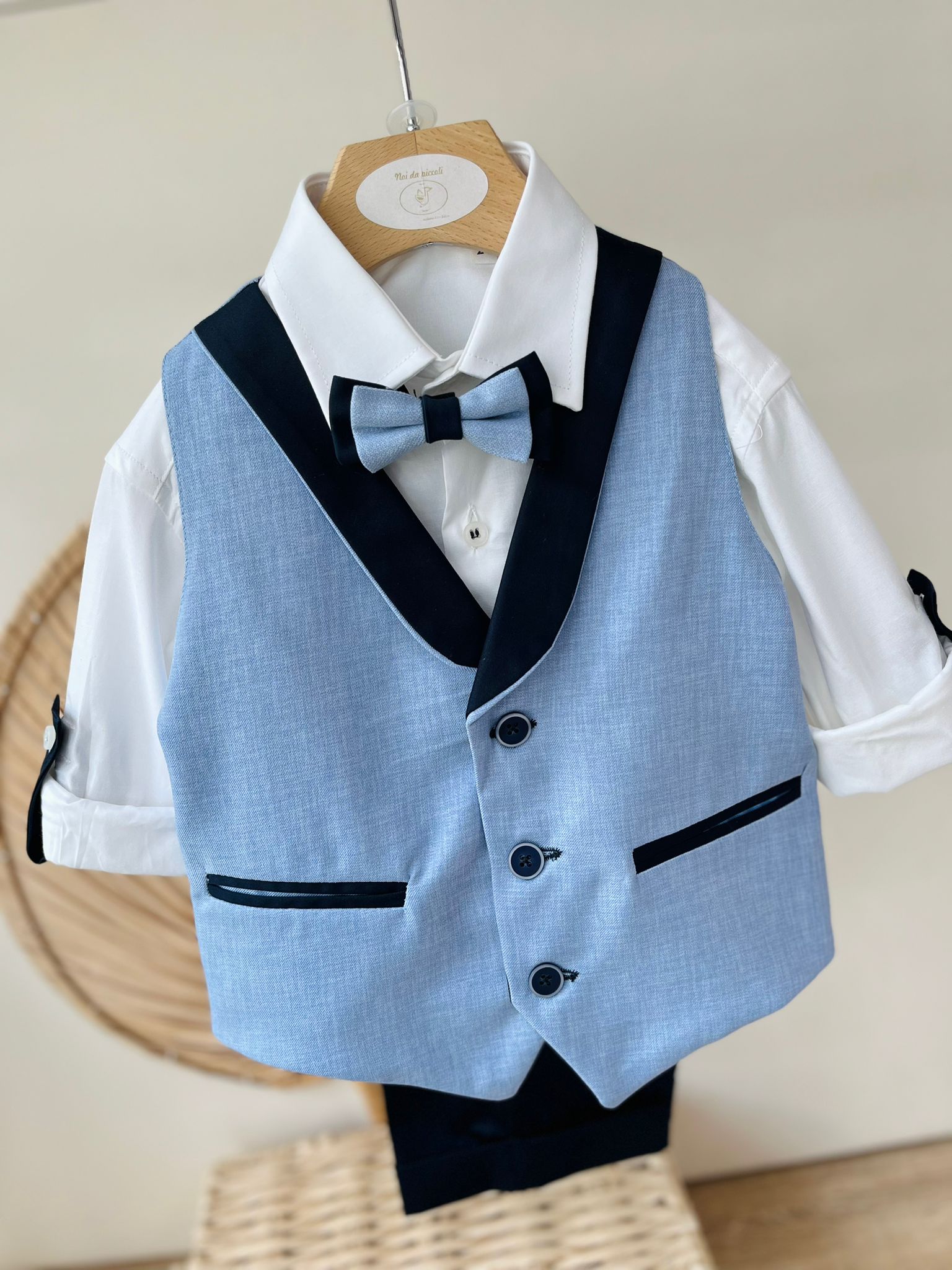 COMPLETO 4 PZ CERIMONIALE JASON COBALTO - Noi da piccoli