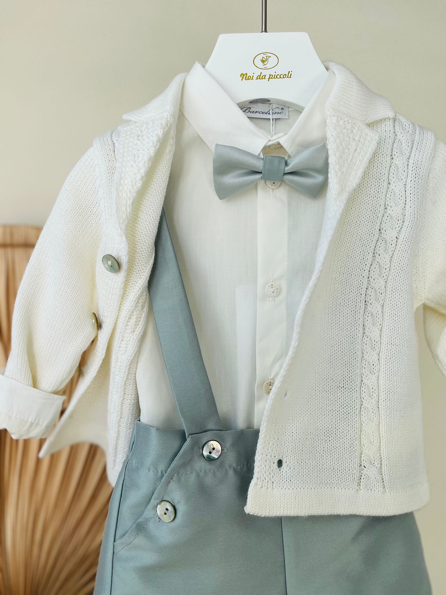 COMPLETO 4 PZ RASATO SALVIA - Noi da piccoli