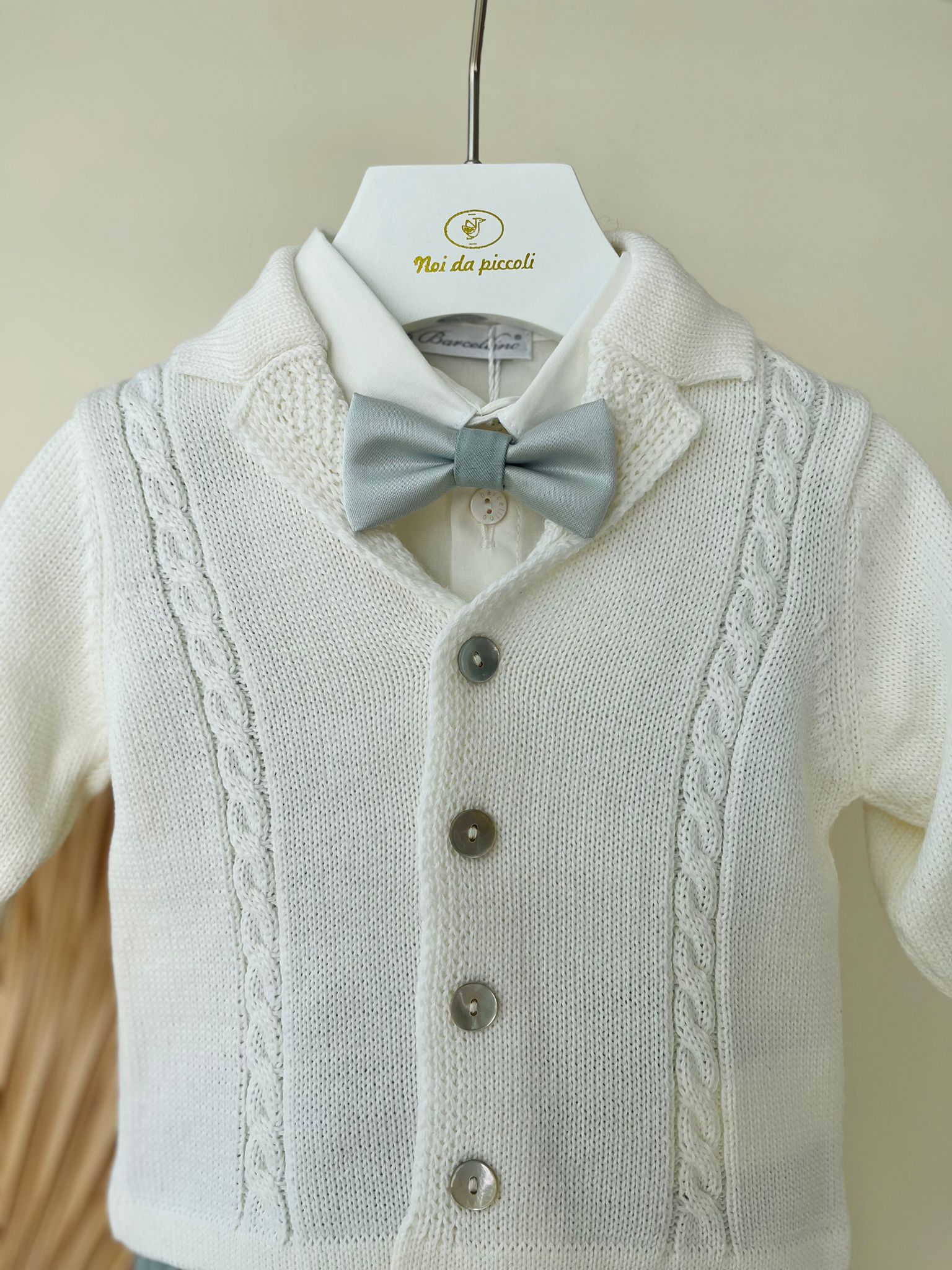 COMPLETO 4 PZ RASATO SALVIA - Noi da piccoli