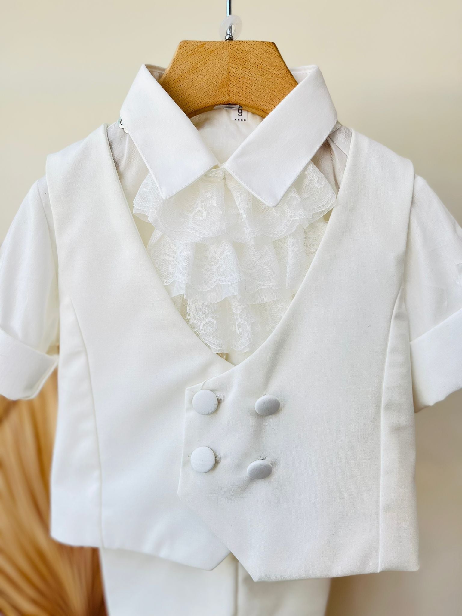 COMPLETO 4PZ PANNA JABOT - Noi da piccoli