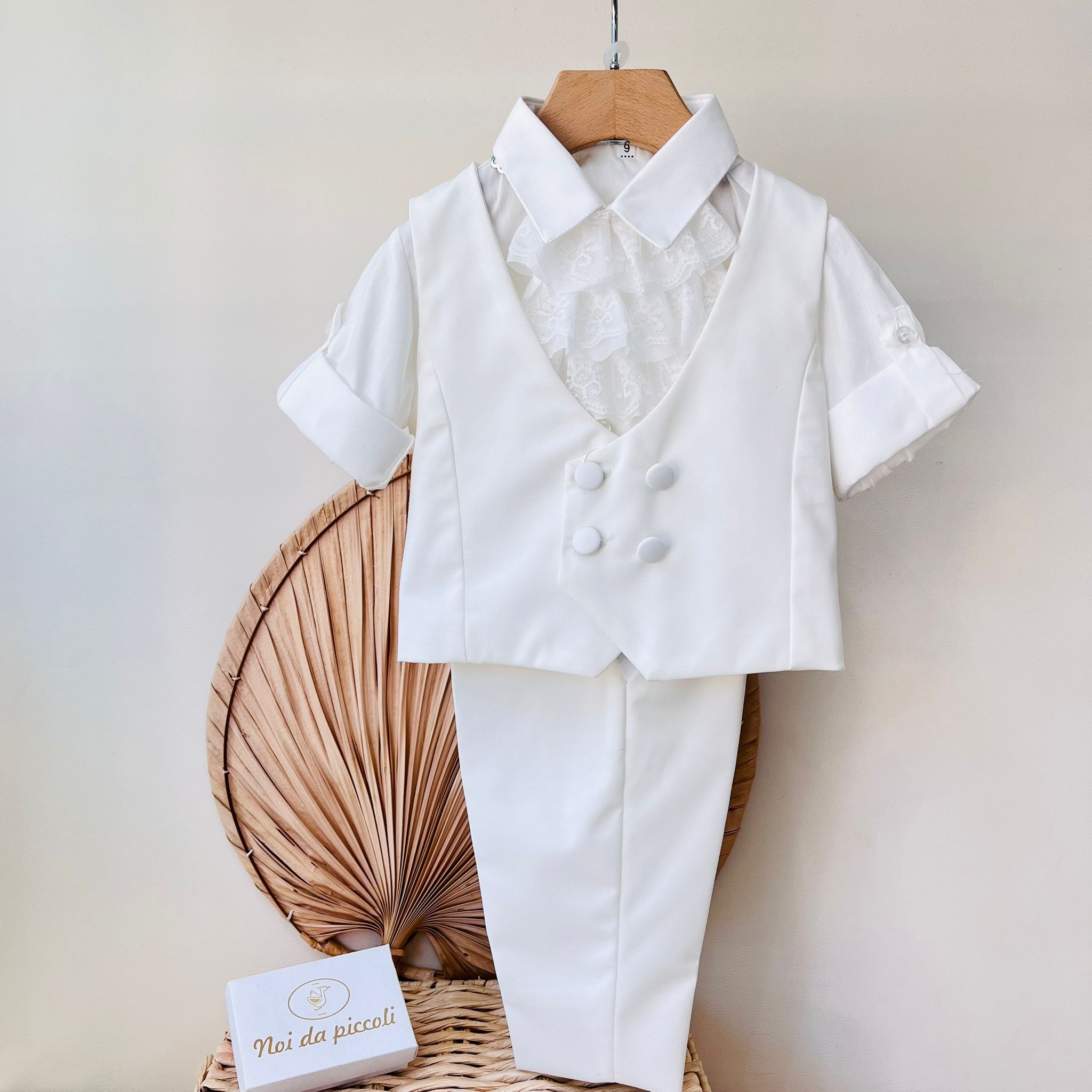 COMPLETO 4PZ PANNA JABOT - Noi da piccoli