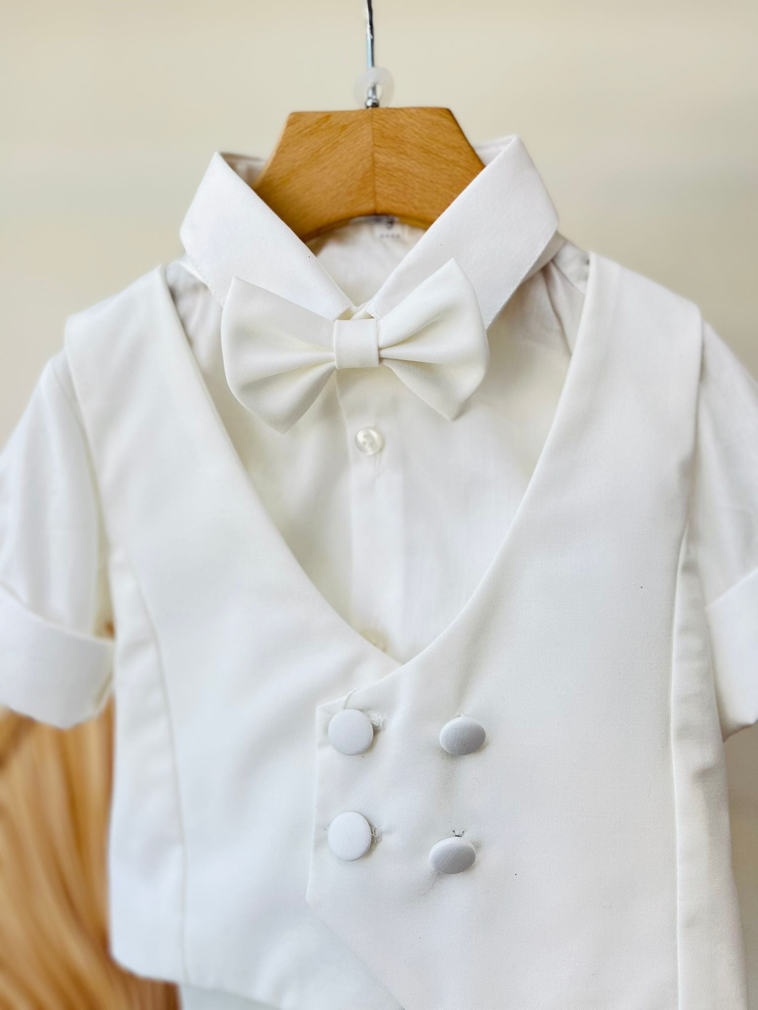 COMPLETO 4PZ PANNA JABOT - Noi da piccoli