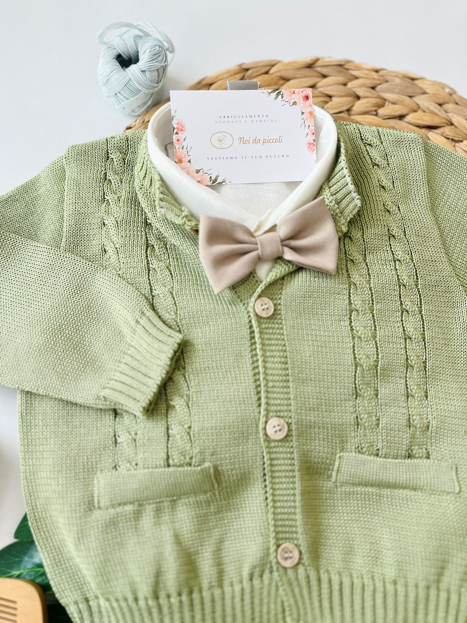 COMPLETO 4PZ VERDE OLIVA TORTORA - Noi da piccoli