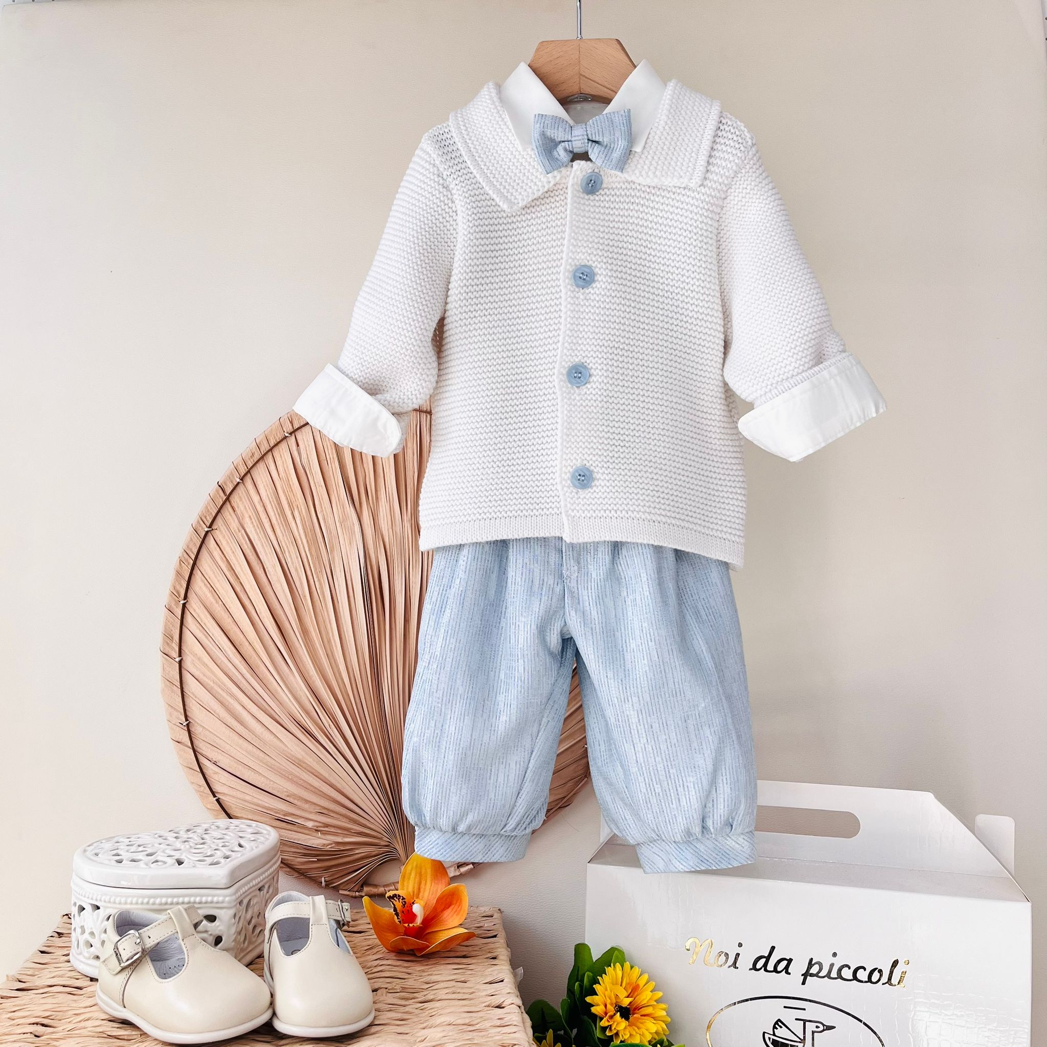 COMPLETO CERIMONIALE 4 PZ CIELO - Noi da piccoli