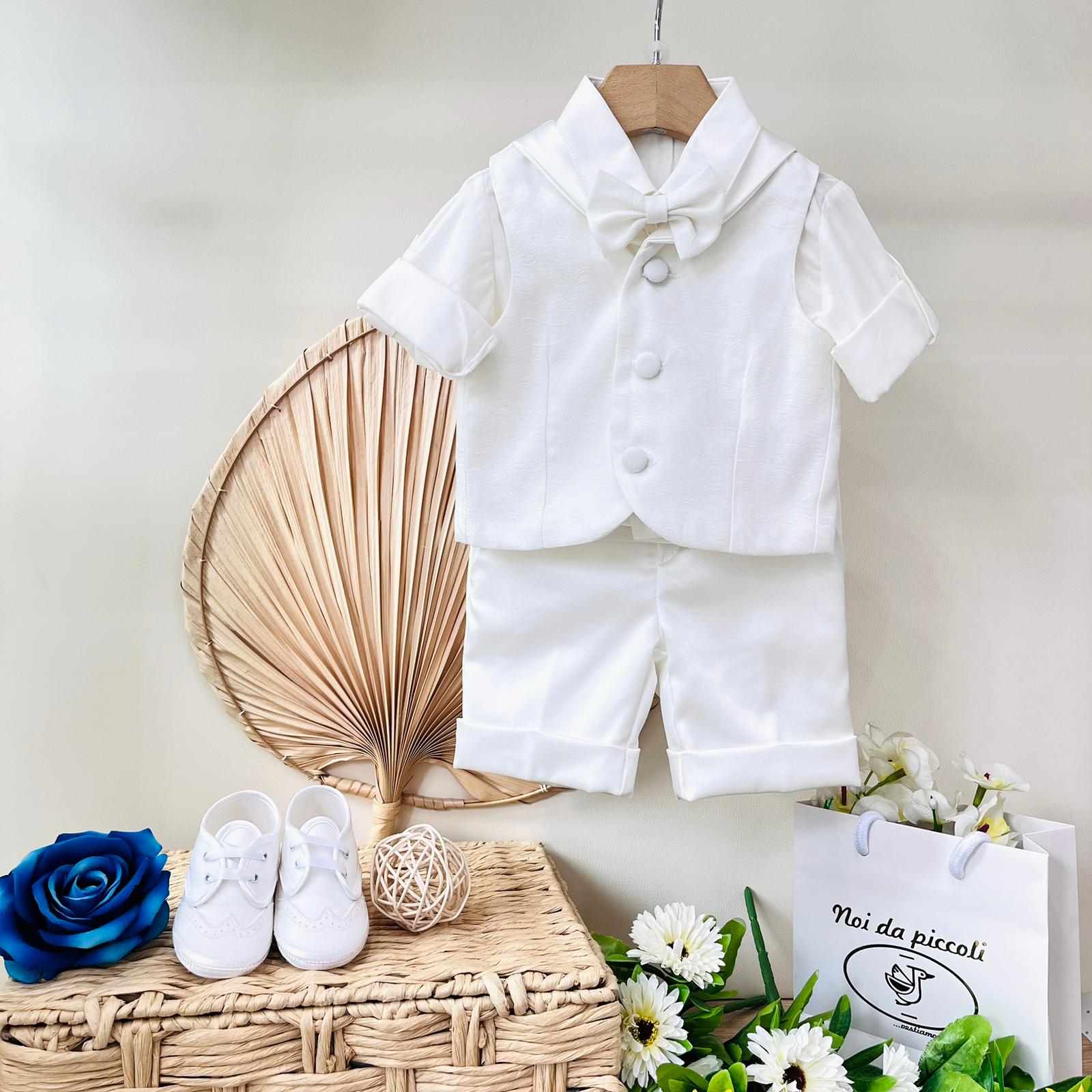 COMPLETO CERIMONIALE 4PZ PANNA - Noi da piccoli