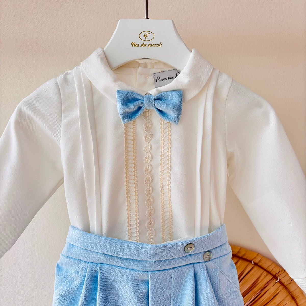 Completo Cerimoniale Antoine Velluto Azzurro Ponto Por Ponto - Noi da piccoli