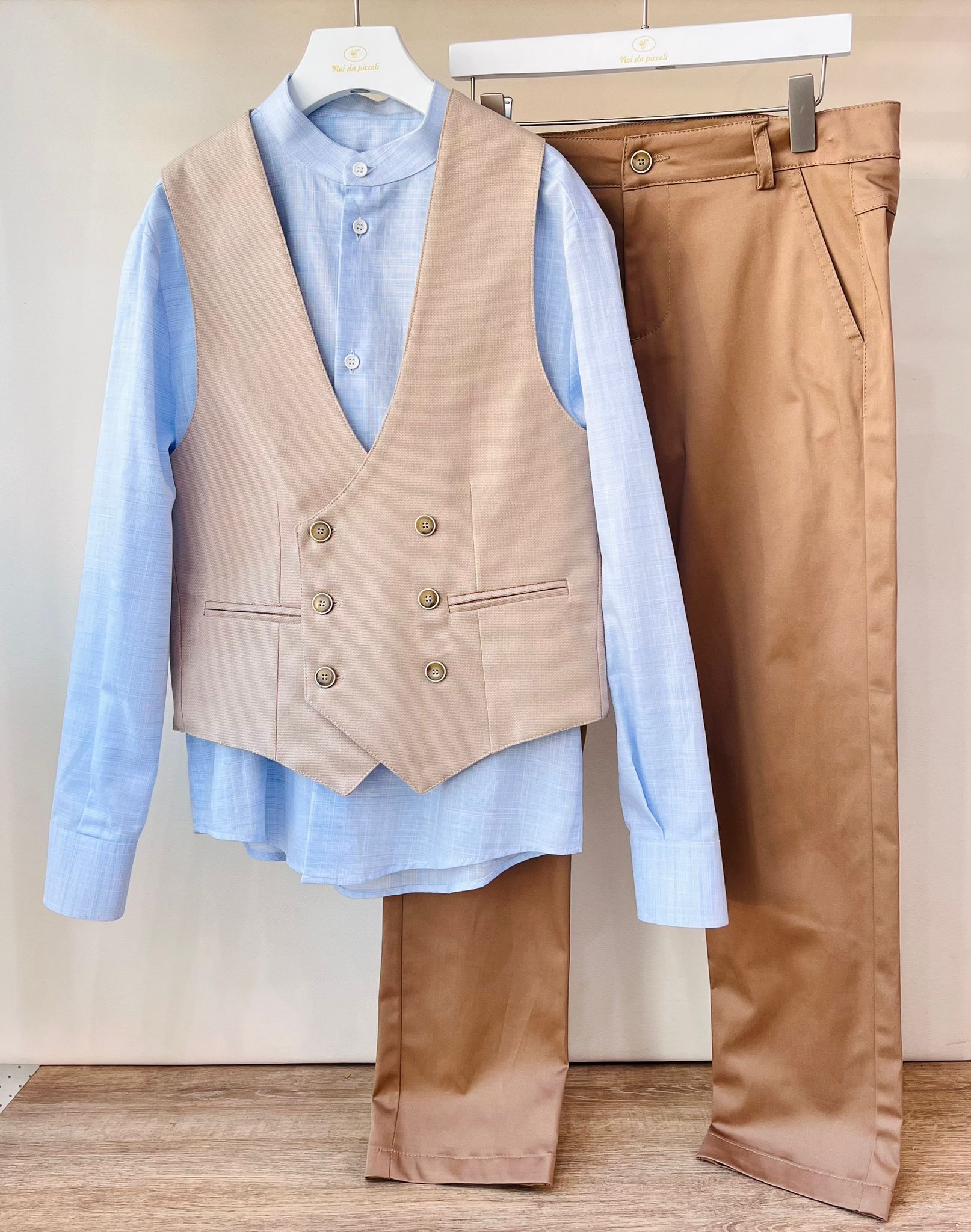 COMPLETO CERIMONIALE BEIGE - Noi da piccoli