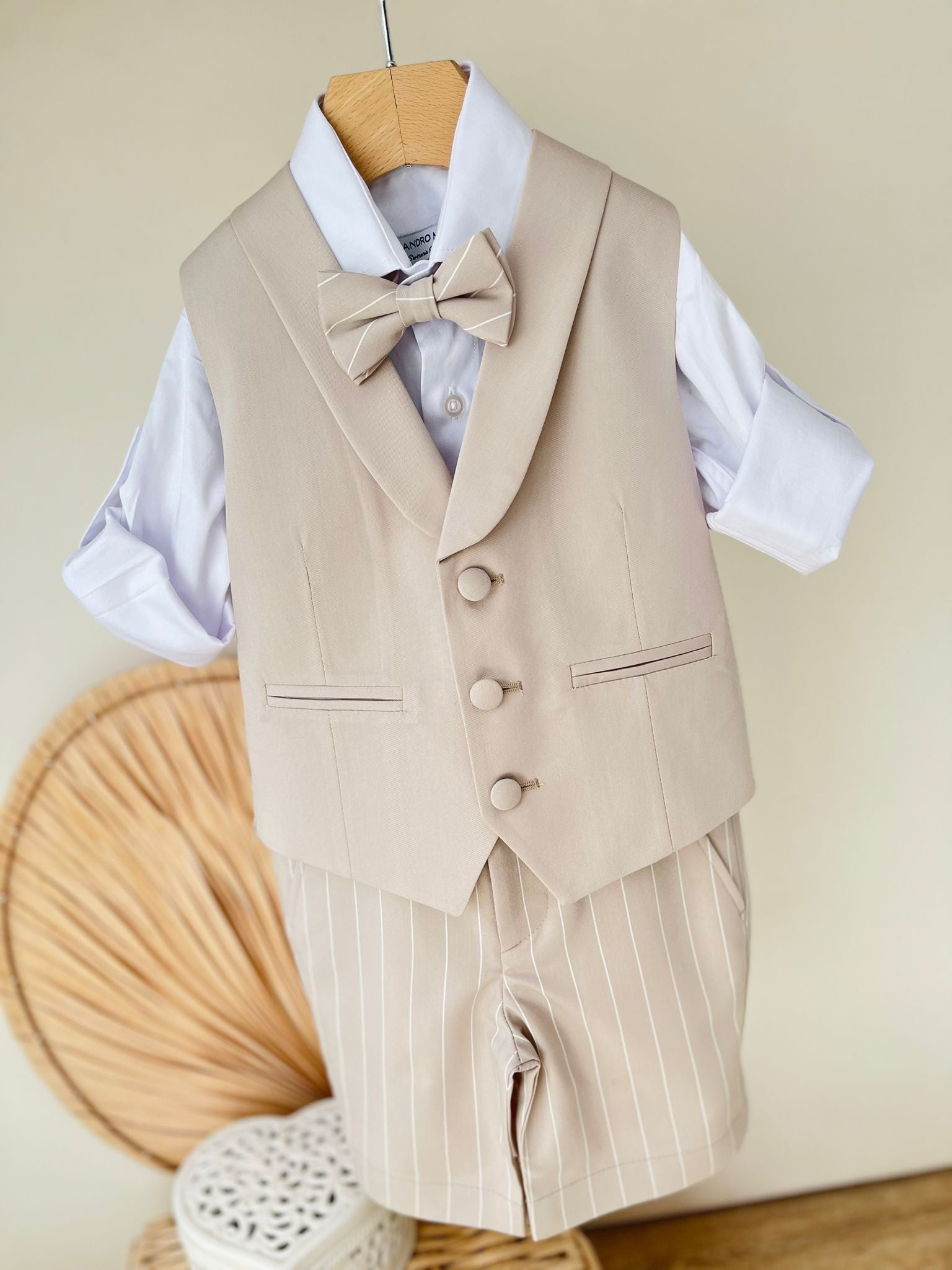 COMPLETO CERIMONIALE BEIGE - Noi da piccoli