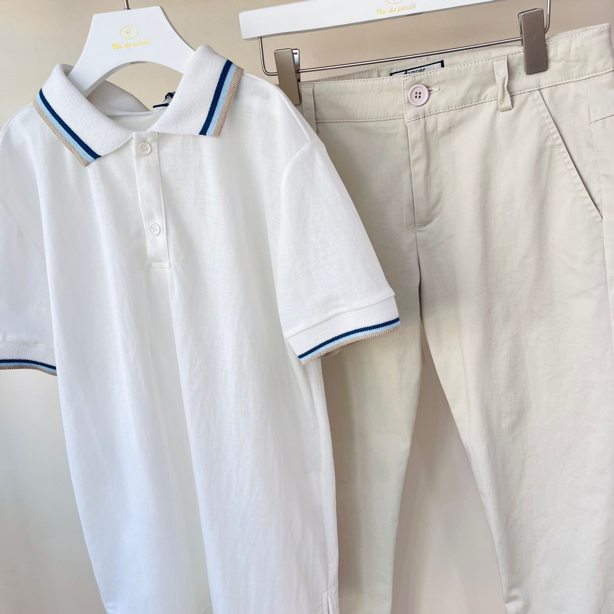 COMPLETO CERIMONIALE BIANCO BEIGE - Noi da piccoli