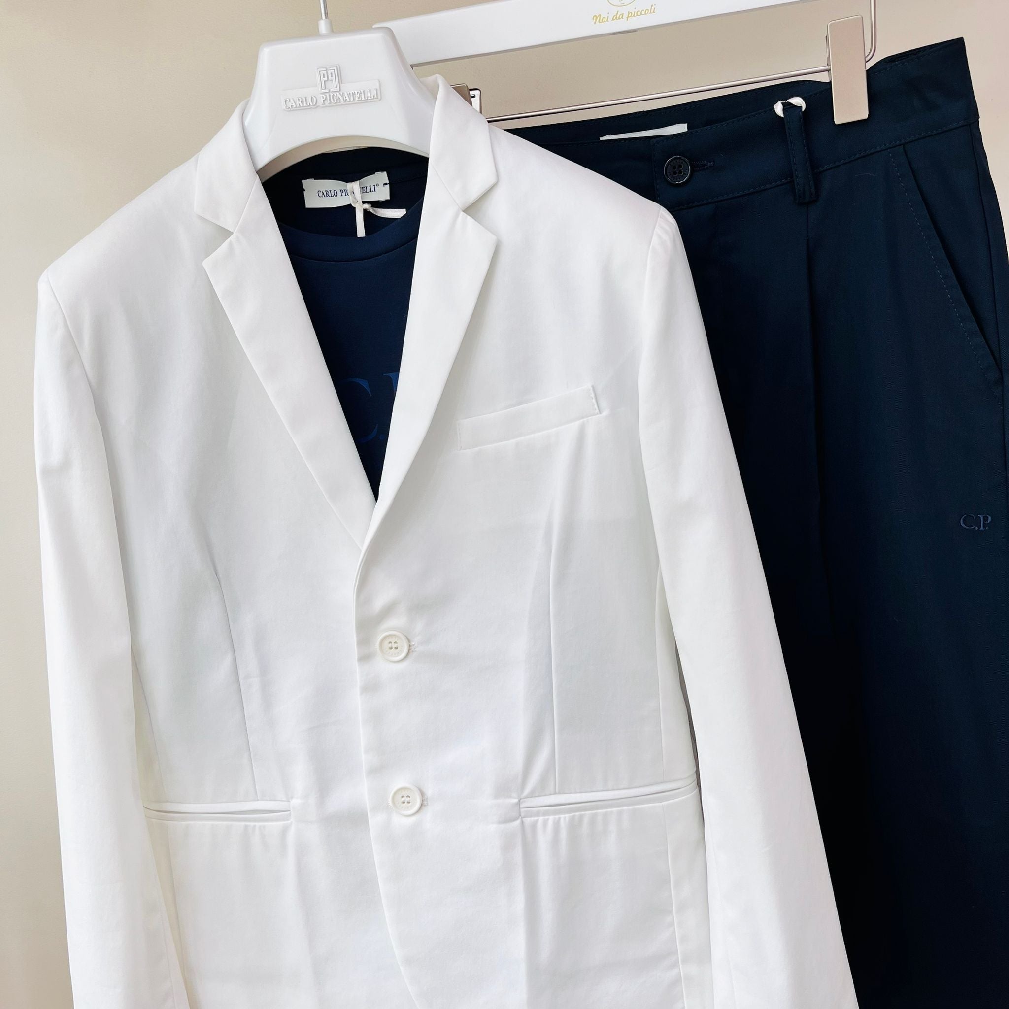 COMPLETO CERIMONIALE BIANCO E BLU - Noi da piccoli