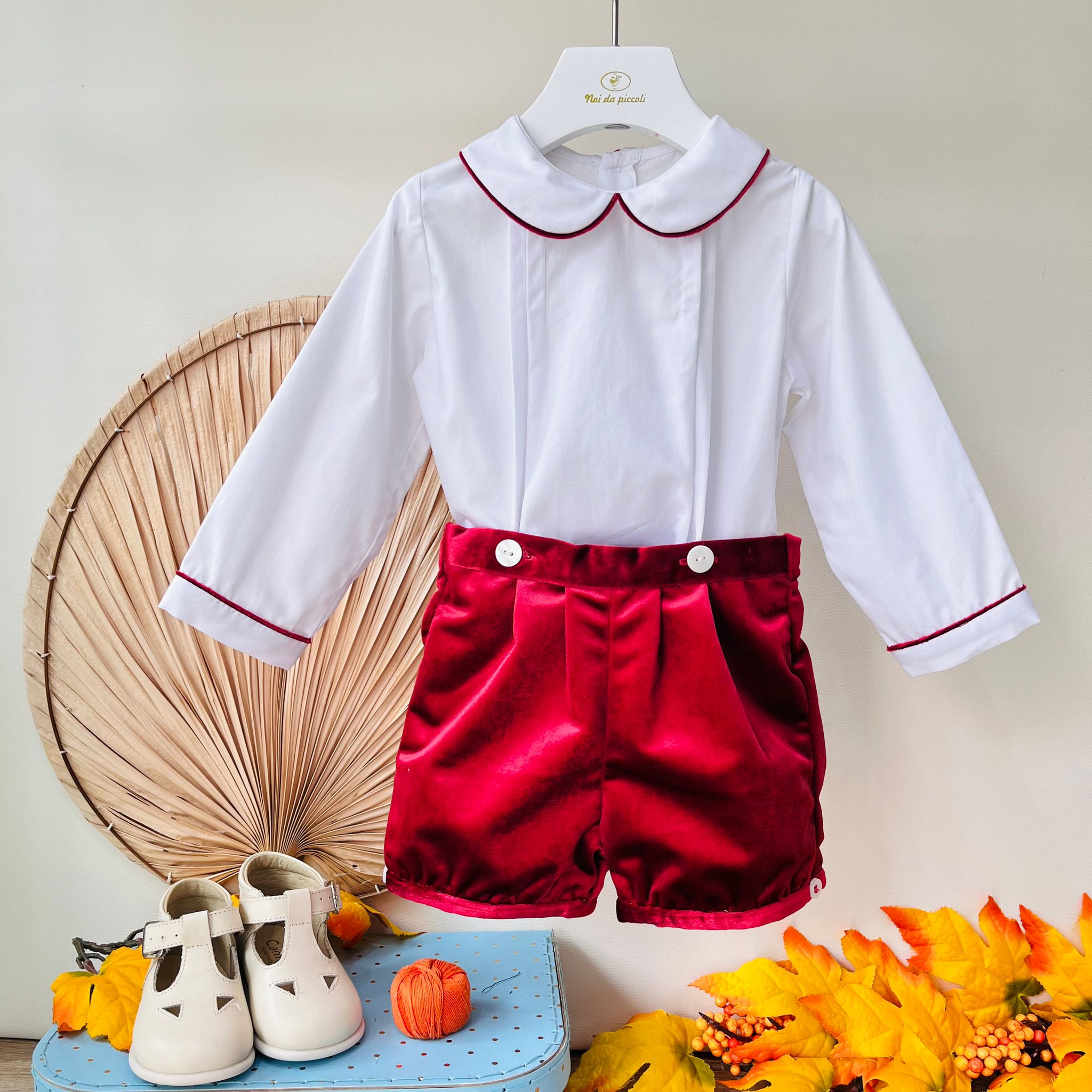 COMPLETO CERIMONIALE BIANCO ROSSO - Noi da piccoli