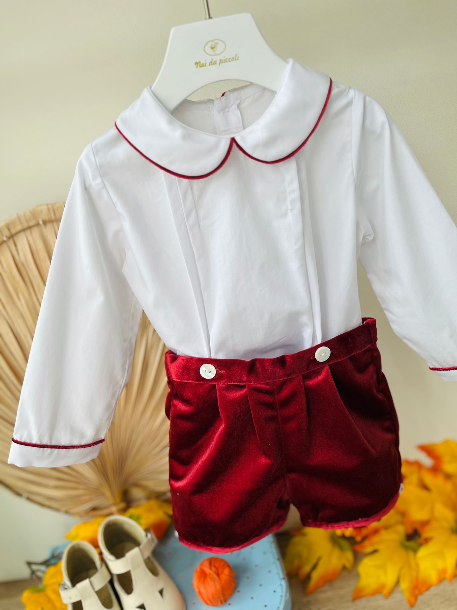 COMPLETO CERIMONIALE BIANCO ROSSO - Noi da piccoli