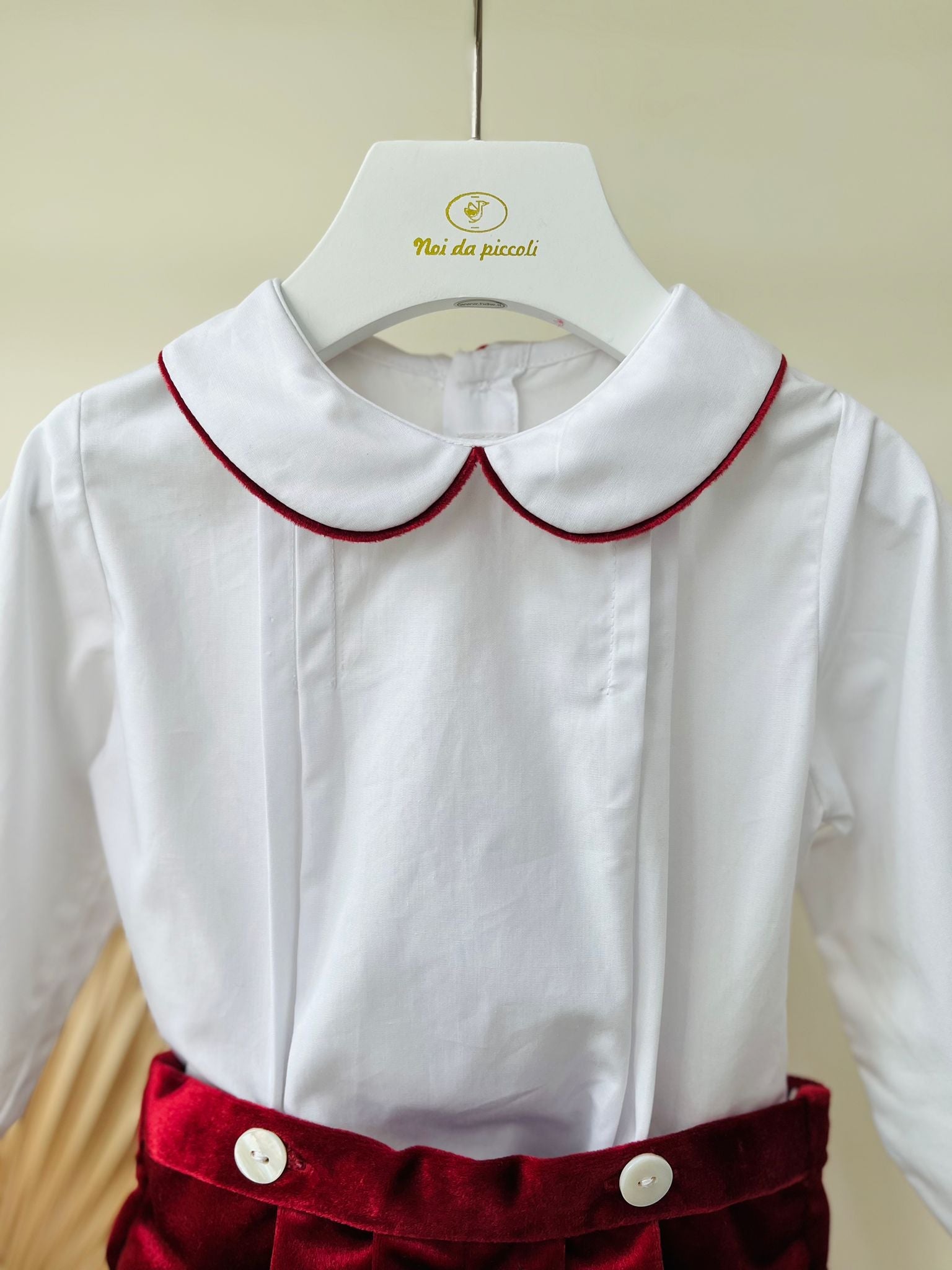 COMPLETO CERIMONIALE BIANCO ROSSO - Noi da piccoli