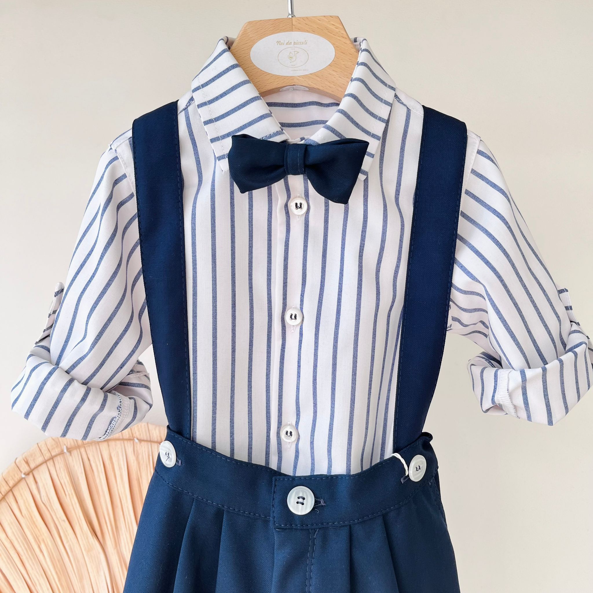 COMPLETO CERIMONIALE BLU RIGHE - Noi da piccoli
